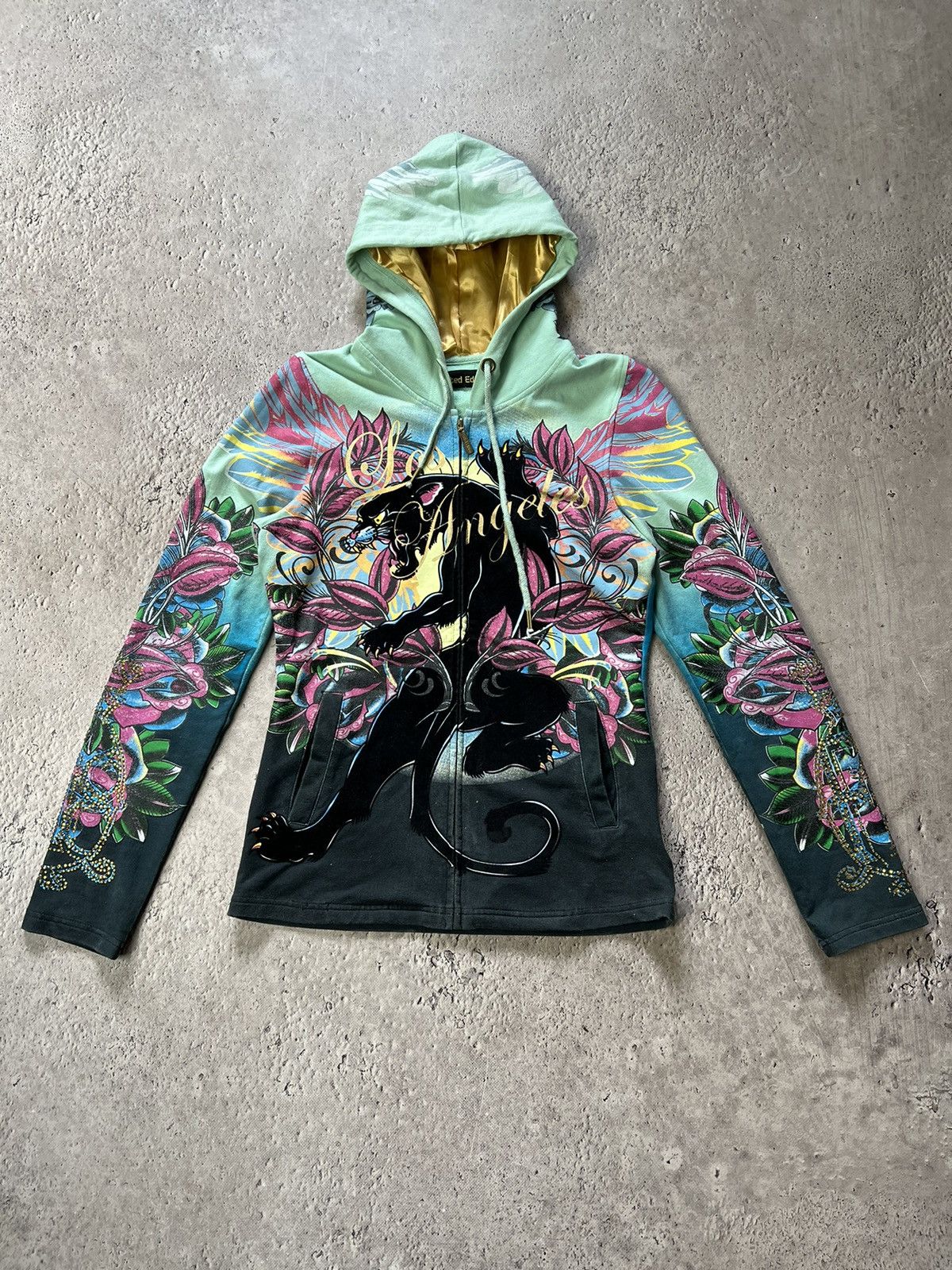 SALE💣💣 Ed Hardy Christian Audigier vintage zip hoodie black