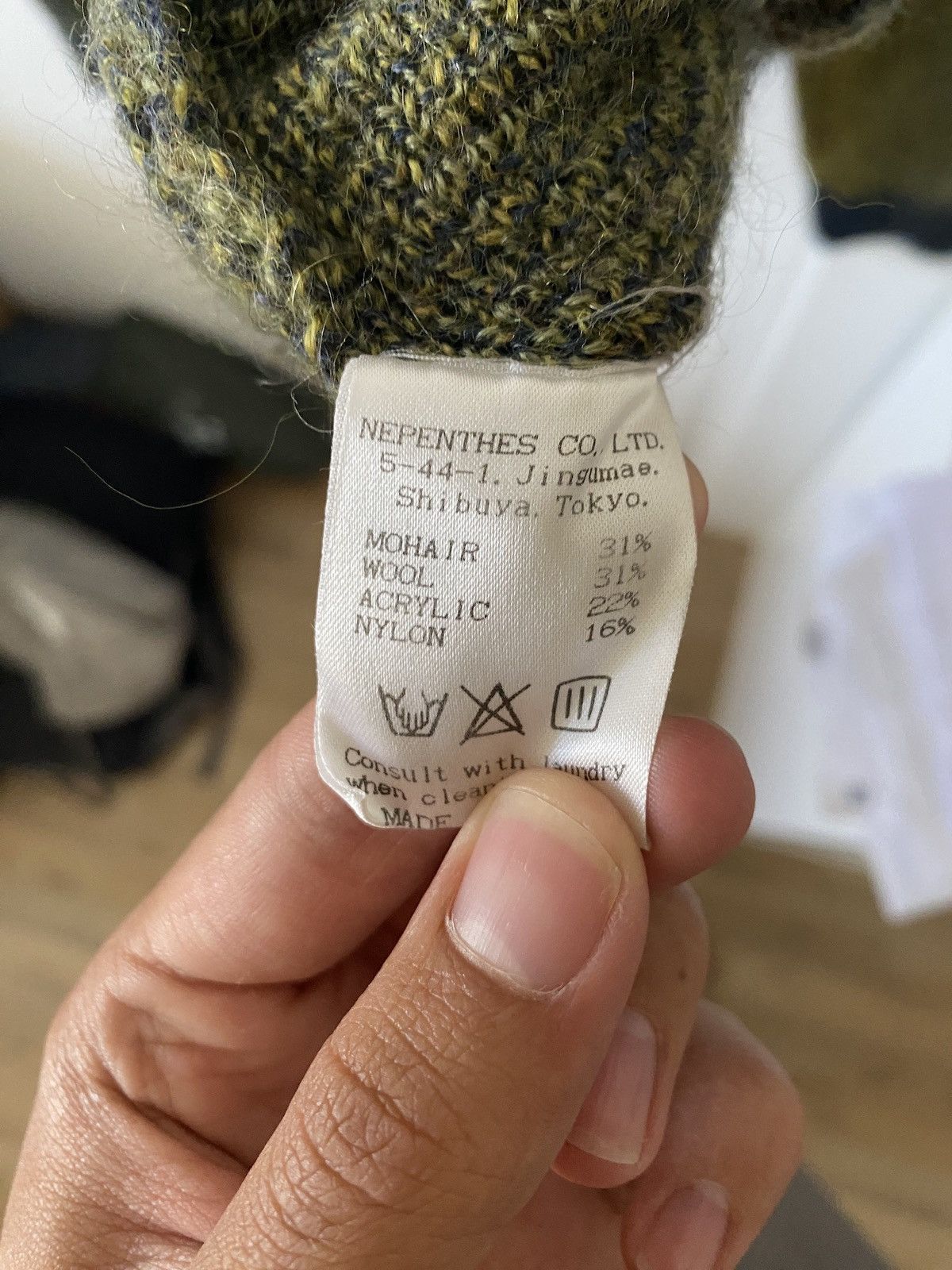 Needles Needles x Beams Plus Green Mohair Cardigan Size US M / EU 48-50 / 2 - 6 Thumbnail