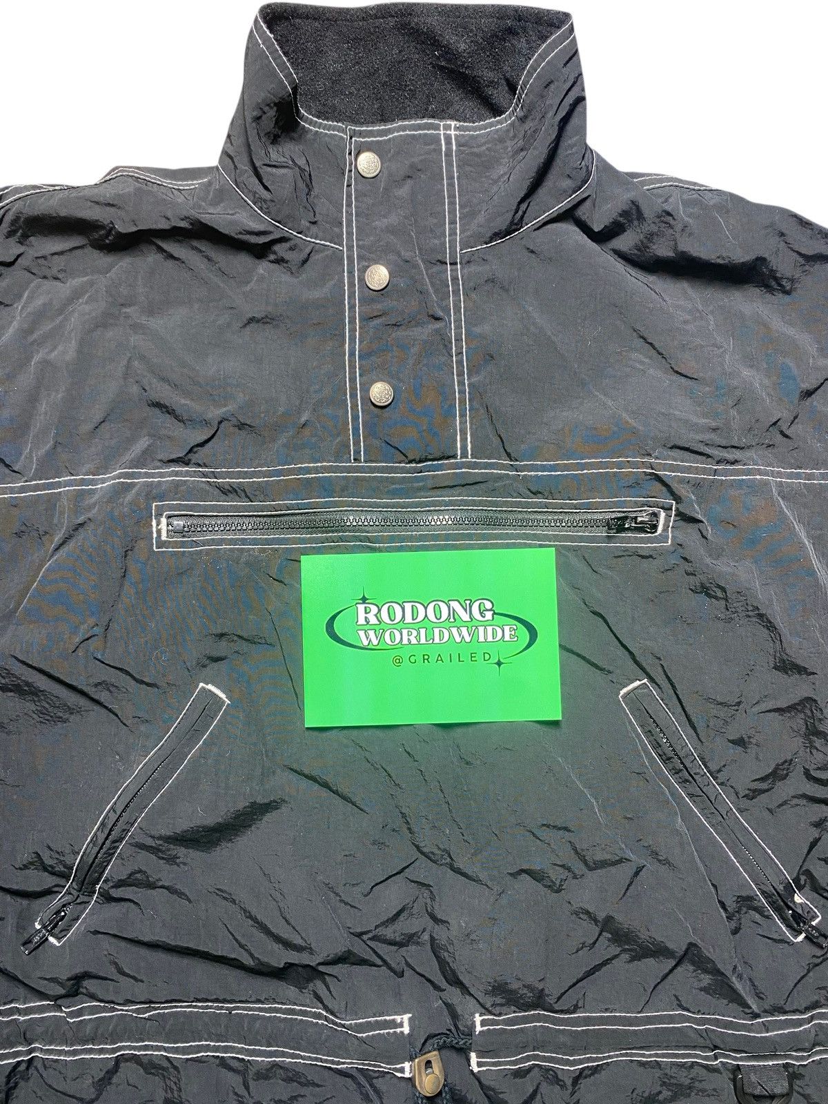 Japanese Brand VINTAGE HALF ZIPPER JACKET JOINT PUNK Size US XL / EU 56 / 4 - 2 Thumbnail