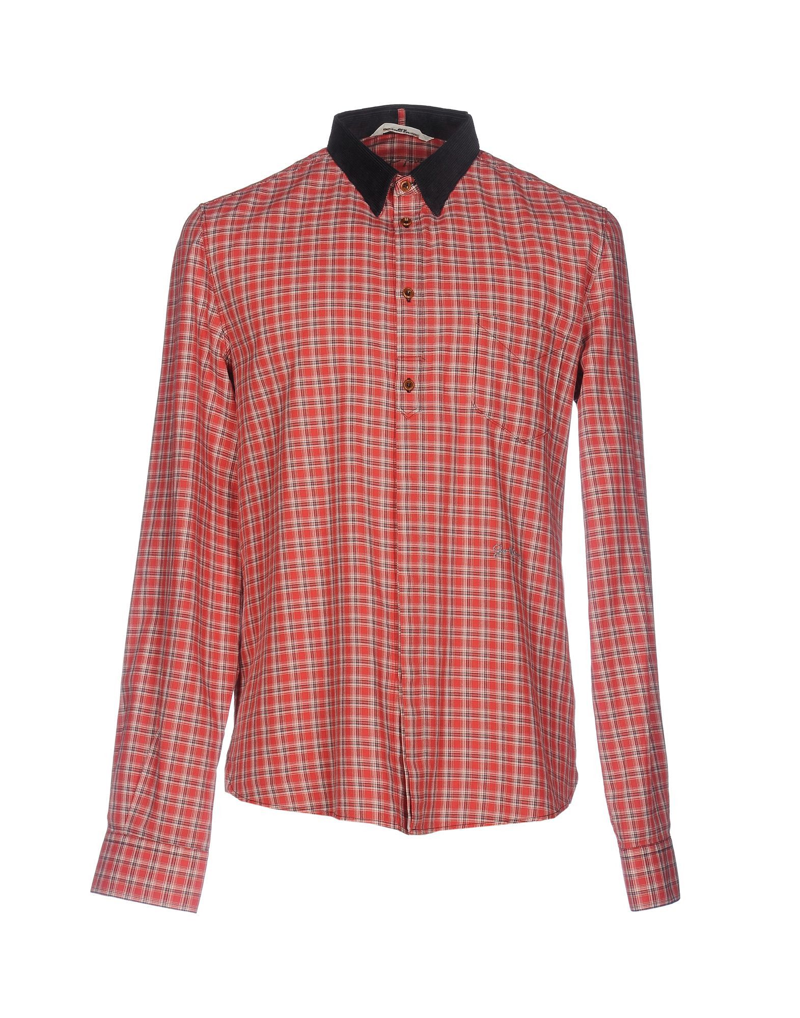 Golden Goose GOLDEN GOOSE 코듀로이카라 레드 체크셔츠 Size S / US 4 / IT 40 - 1 Thumbnail