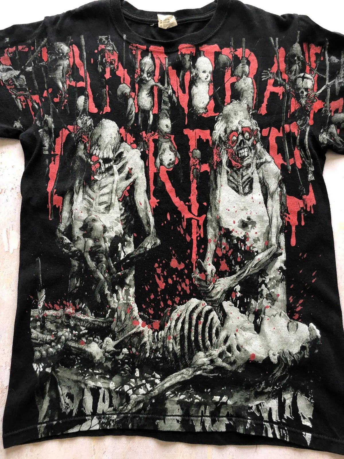 Band Tees Rare Vintage 00s y2k CANNIBAL CORPSE tee rock tee grunge Size US S / EU 44-46 / 1 - 3 Thumbnail