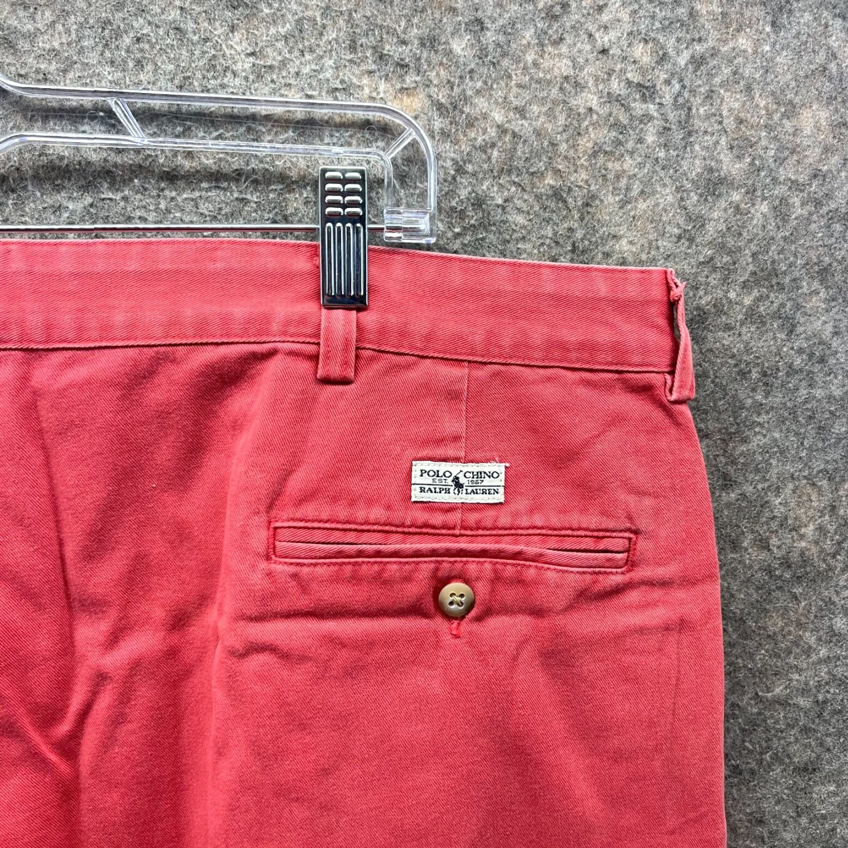 Polo Ralph Lauren VINTAGE Ralph Lauren Shorts Mens 42 Pink Chino Pleated Cotton Pony Classic Golf Size US 42 / EU 58 - 3 Thumbnail