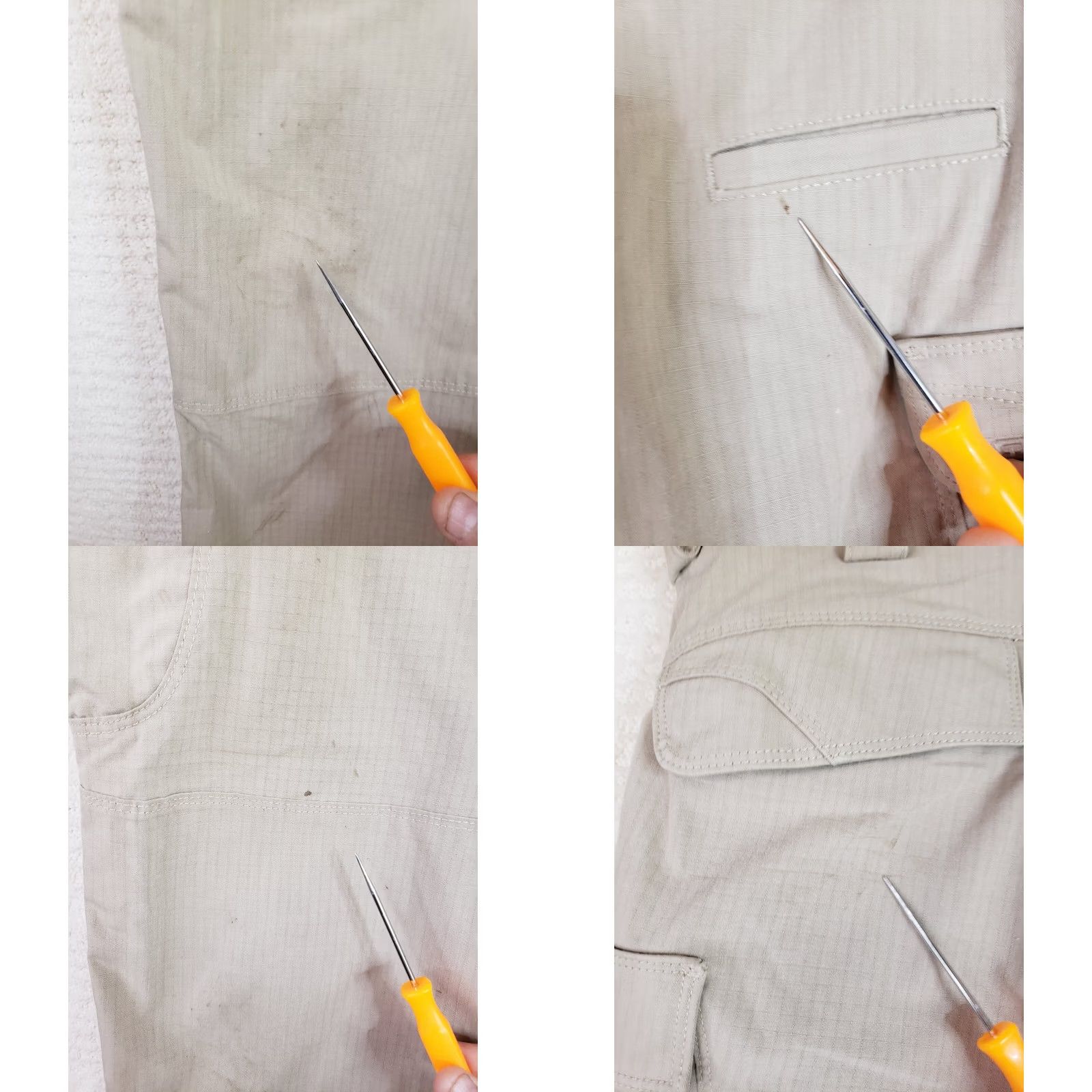 Vintage 5.11 Tactical Series Pants Men 30x30 Workwear Khaki Beige Cargo Pocket Flat Front Ripstop Cotton Poly Blend Mid Rise Straight Leg 30 In inseam Mens Size US 30 / EU 46 - 11 Thumbnail