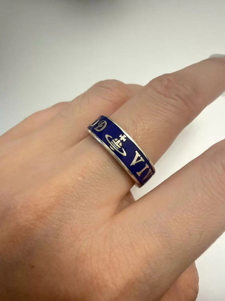 Vivienne Westwood Vivienne Westwood Saturn Enamel Ring Size ONE SIZE - 1 Thumbnail