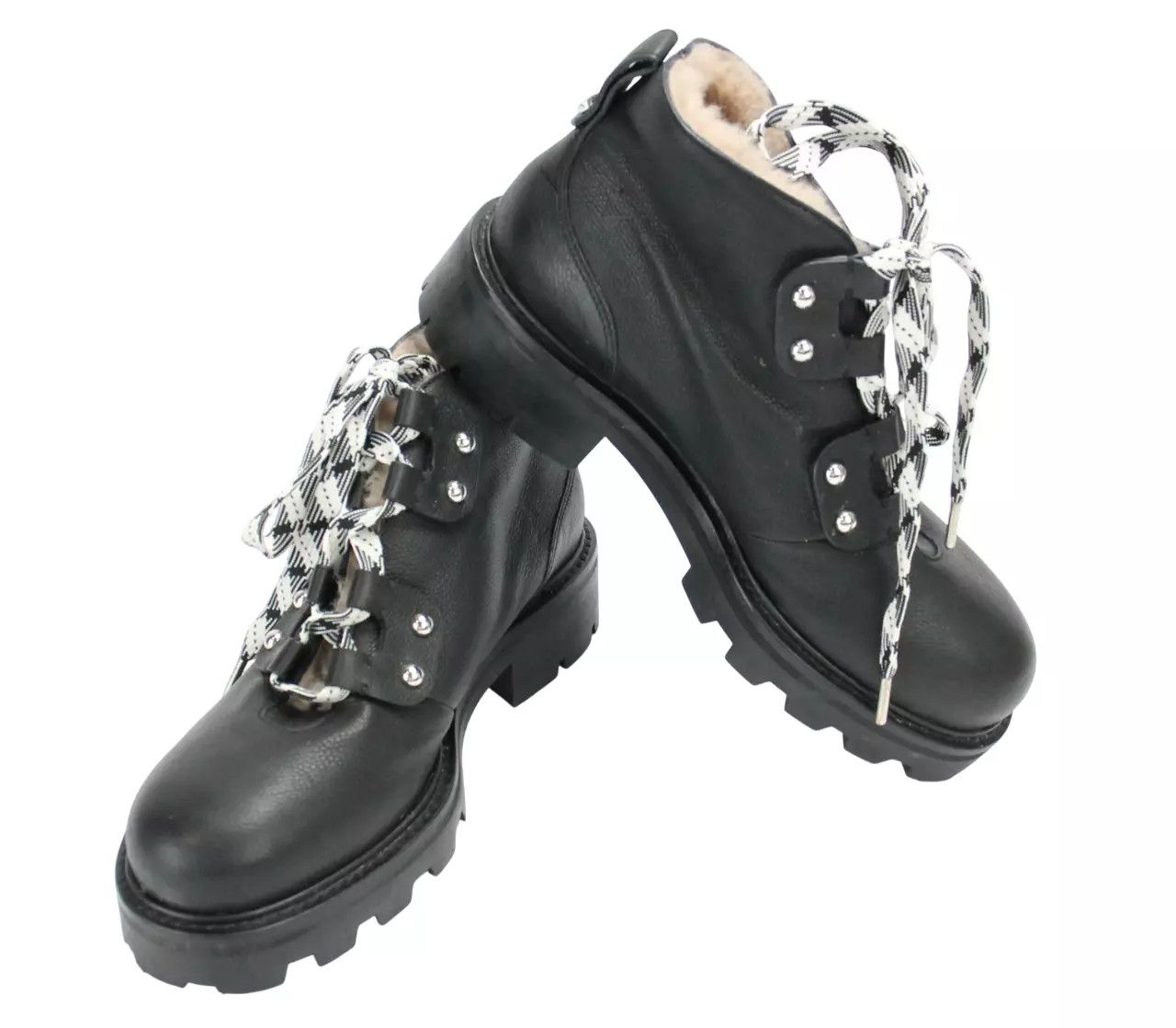 Jimmy Choo JIMMY CHOO Women's EU 37 Shearling Style Ankle Black Boots Size US 7 / IT 37 - 7 Thumbnail