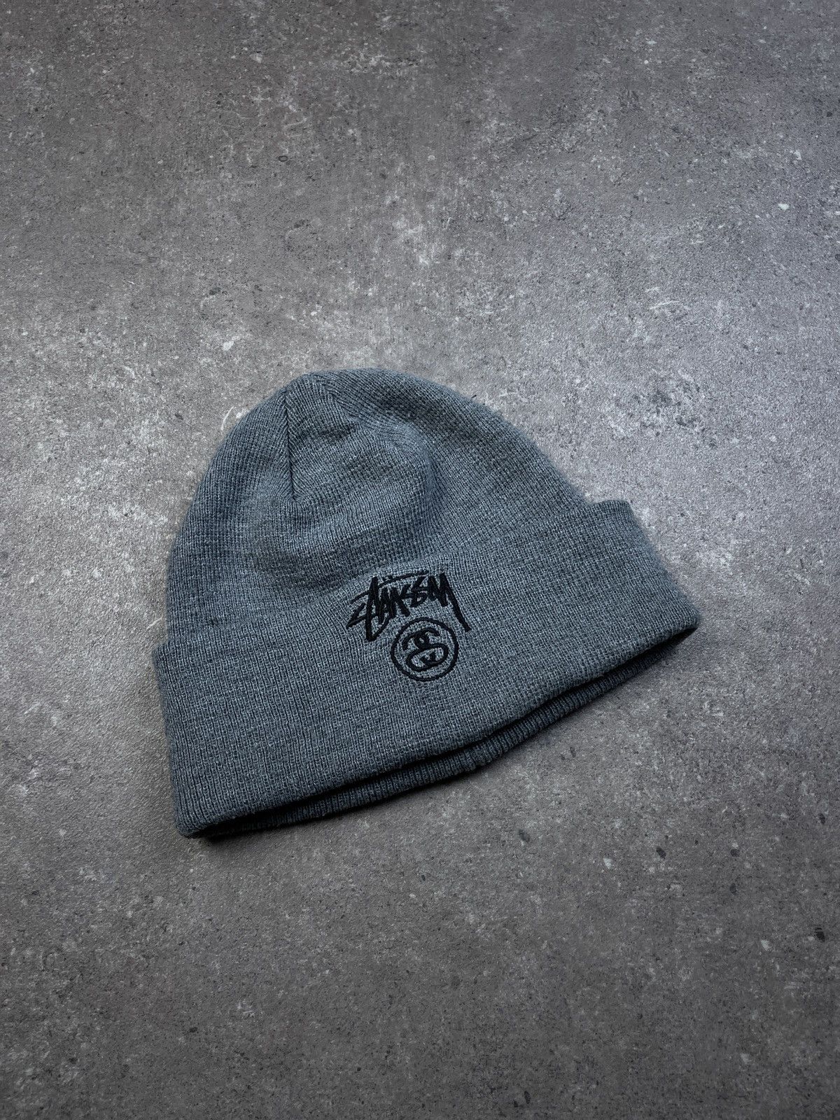 Stussy Stussy Beanie Grey y2k vintage skate hype swag Size ONE SIZE - 1 Thumbnail