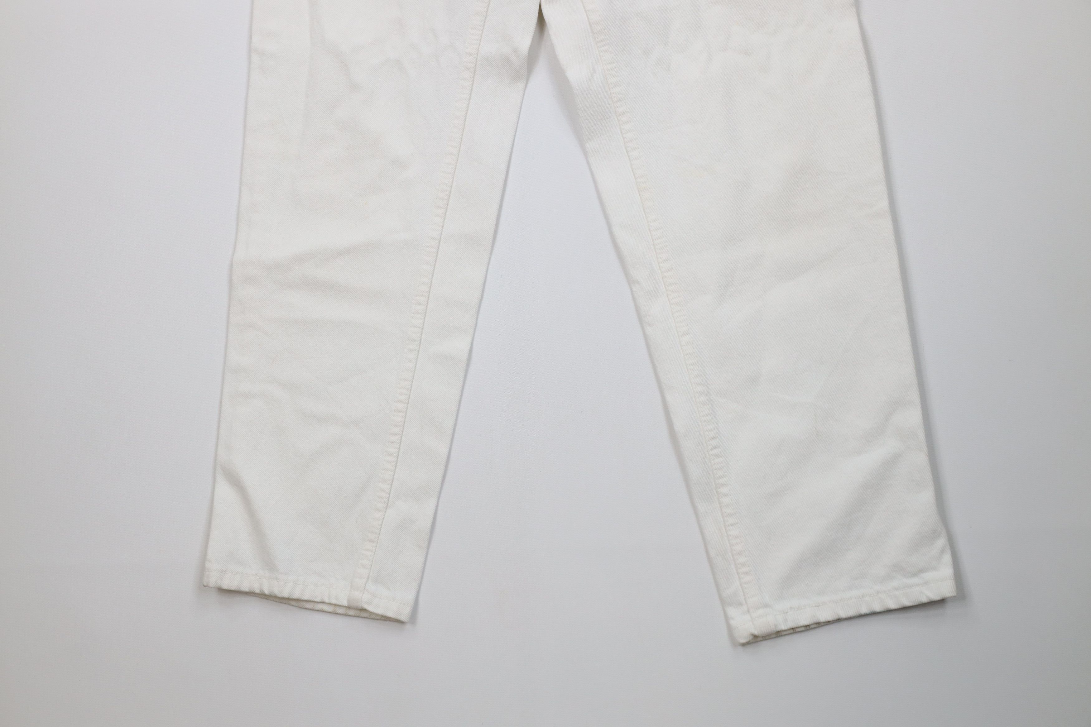 Levi's Vintage 90s Levis 550 Relaxed Tapered Leg Jeans White USA Size 32" / US 10 / IT 46 - 4 Thumbnail