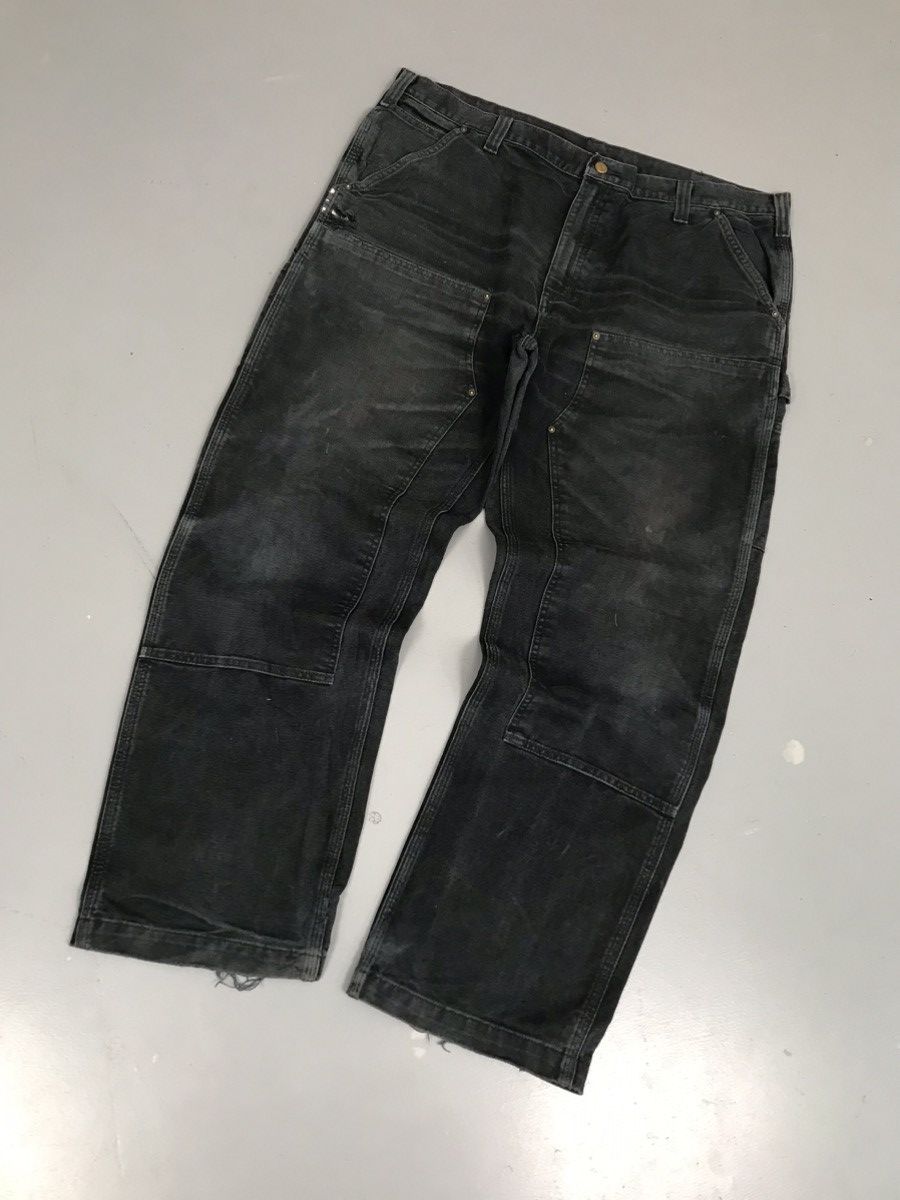 Carhartt × Vintage Faded Vintage Carhartt 100098 001 double knee denim Size US 42 / EU 58 - 2 Thumbnail