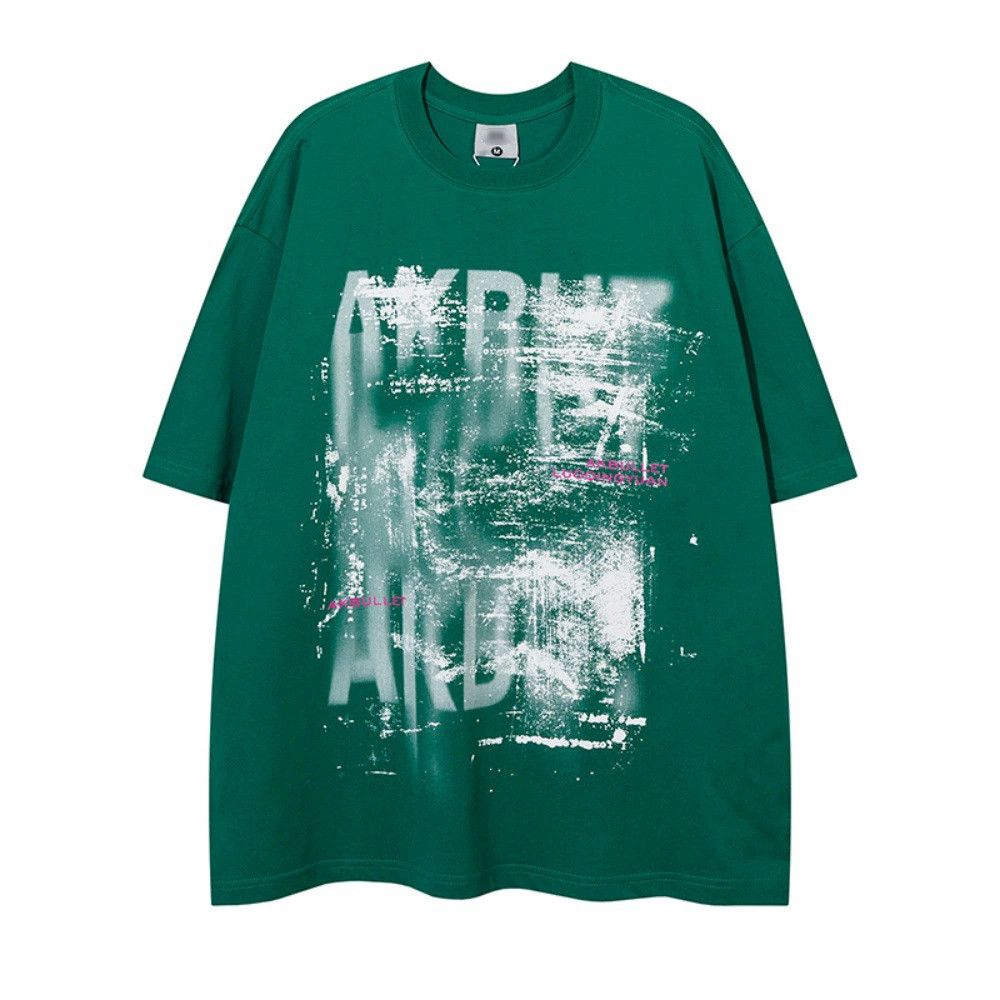 Vintage Men's loose hip-hop graffiti ink casual T-shirt Size US M / EU 48-50 / 2 - 1 Thumbnail