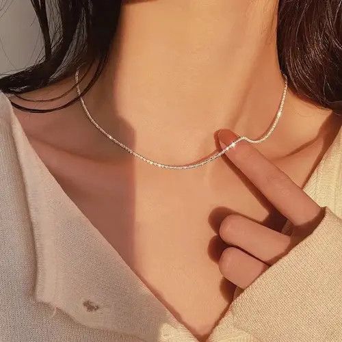 Designer × Sterling Silver Choker Choker Starry Sky Collar Necklace Size ONE SIZE - 2 Thumbnail