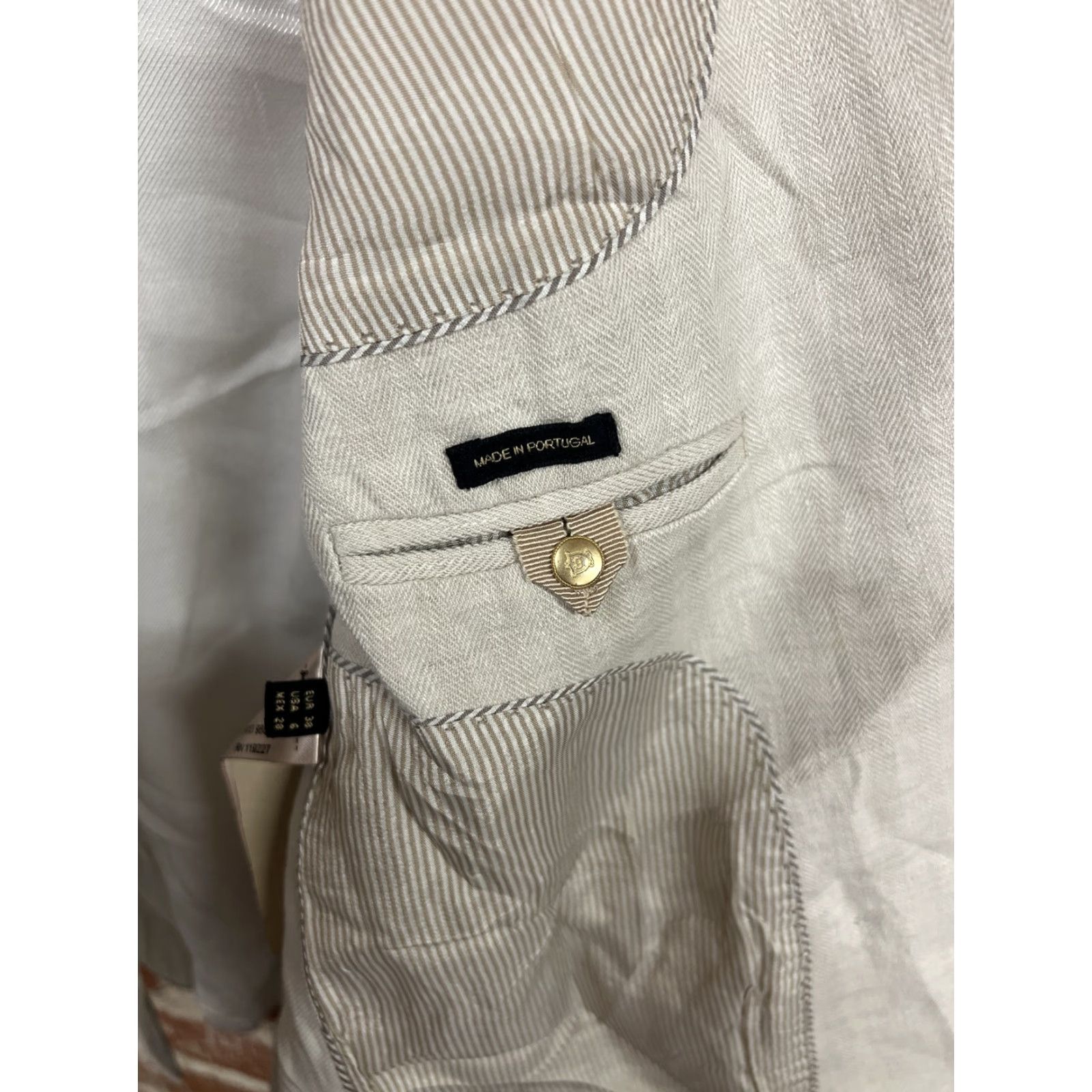 Massimo Dutti Massimo Dutti Blazer Womens Ivory Linen Long Sleeve Size 6 Blazer Women Ivory 6 Blazer Linen Solid Long Sleeve Size M / US 6-8 / IT 42-44 - 5 Thumbnail