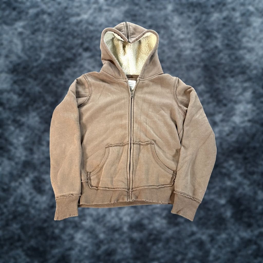 Old Navy VINTAGE Old Navy Hoodie Coat Jacket Women M Brown Zip Lined Sherpa Fleece Insulated Short Coat Size M / US 6-8 / IT 42-44 - 1 Thumbnail