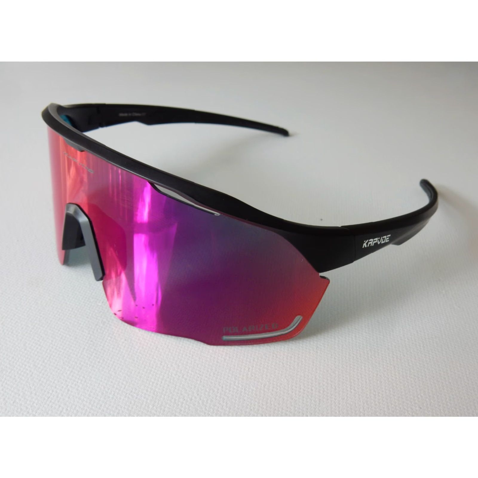 Vintage Kapvoe Polarized Sunglasses Men Black Frame Purple Lens Sunglasses SKU Kapvoe Sunglasses Men Black Purple Polarized Size ONE SIZE - 2 Thumbnail