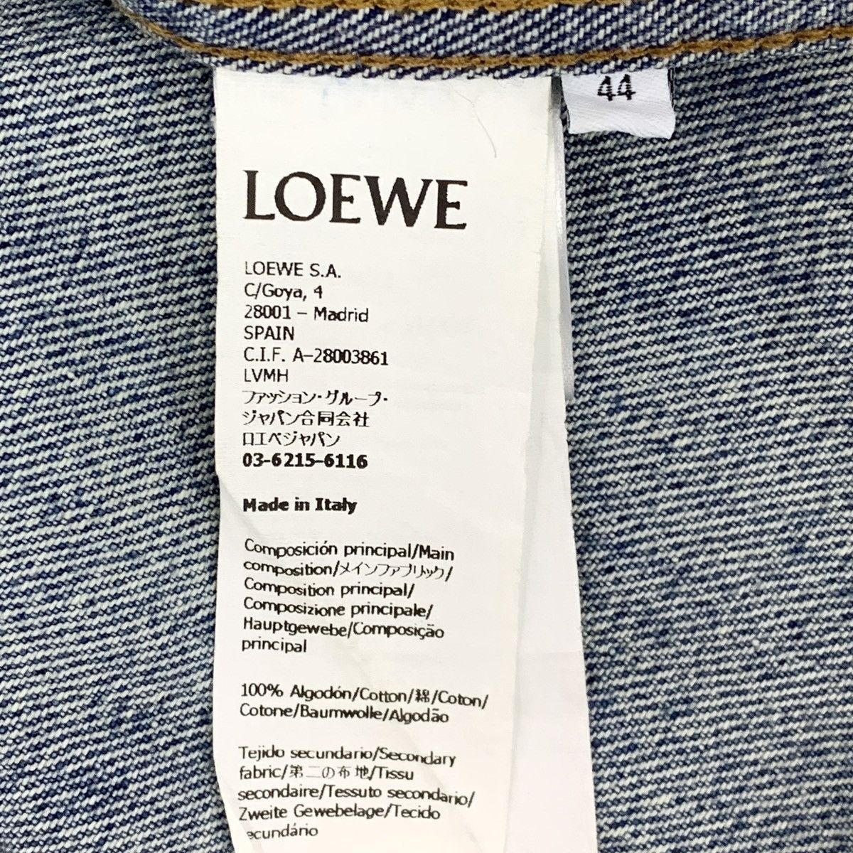 Loewe Loewe Blue Logo Embroidered Long Sleeve Denim Shirt K26WX Size US XS / EU 42 / 0 - 8 Thumbnail