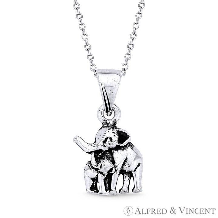 Other Mother & Baby Elephant Motherhood Charm Oxidized Pendant Size ONE SIZE - 1 Preview