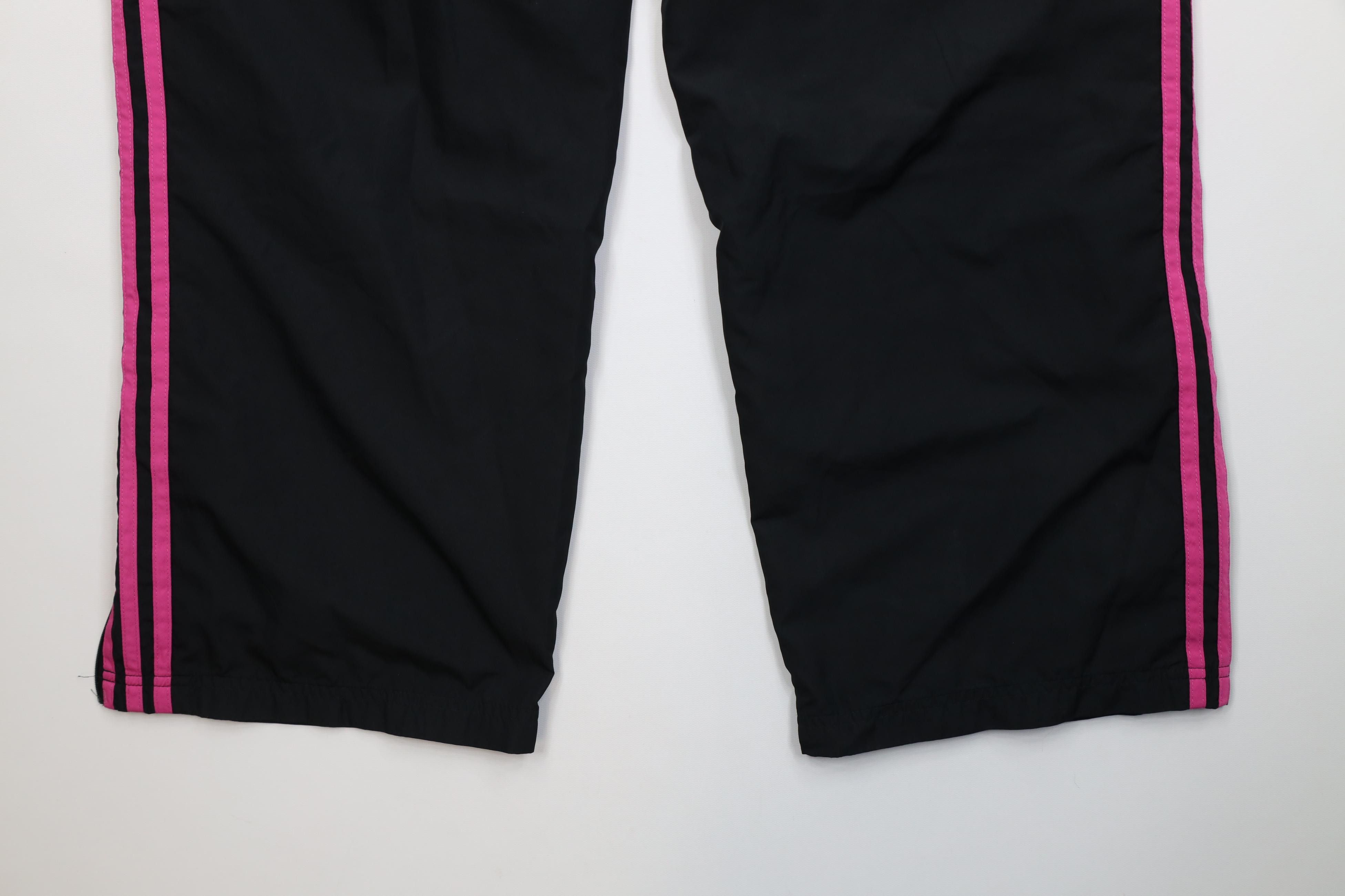 Adidas Vintage Y2K Adidas Striped Lined Wide Leg Windbreaker Pants Size 38" / US 16 / IT 52 - 14 Thumbnail