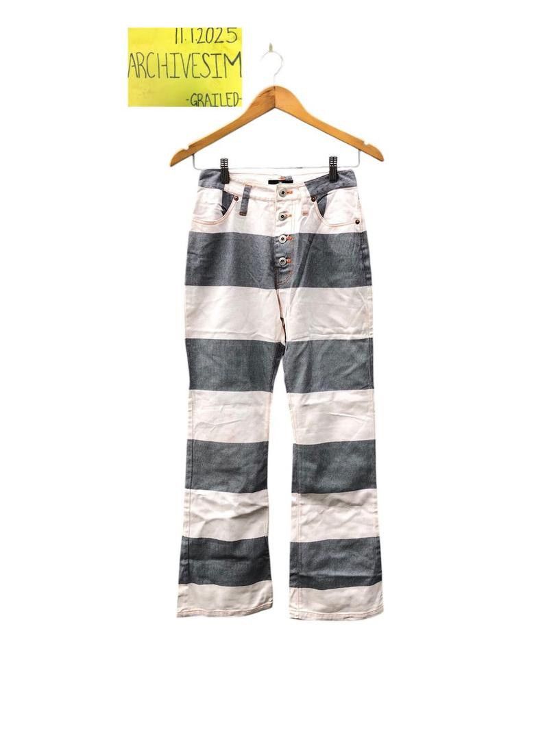 Hysteric Glamour Japanese Brand Super Lovers Stripe Hagi Style Jeans Size 23" - 2 Thumbnail