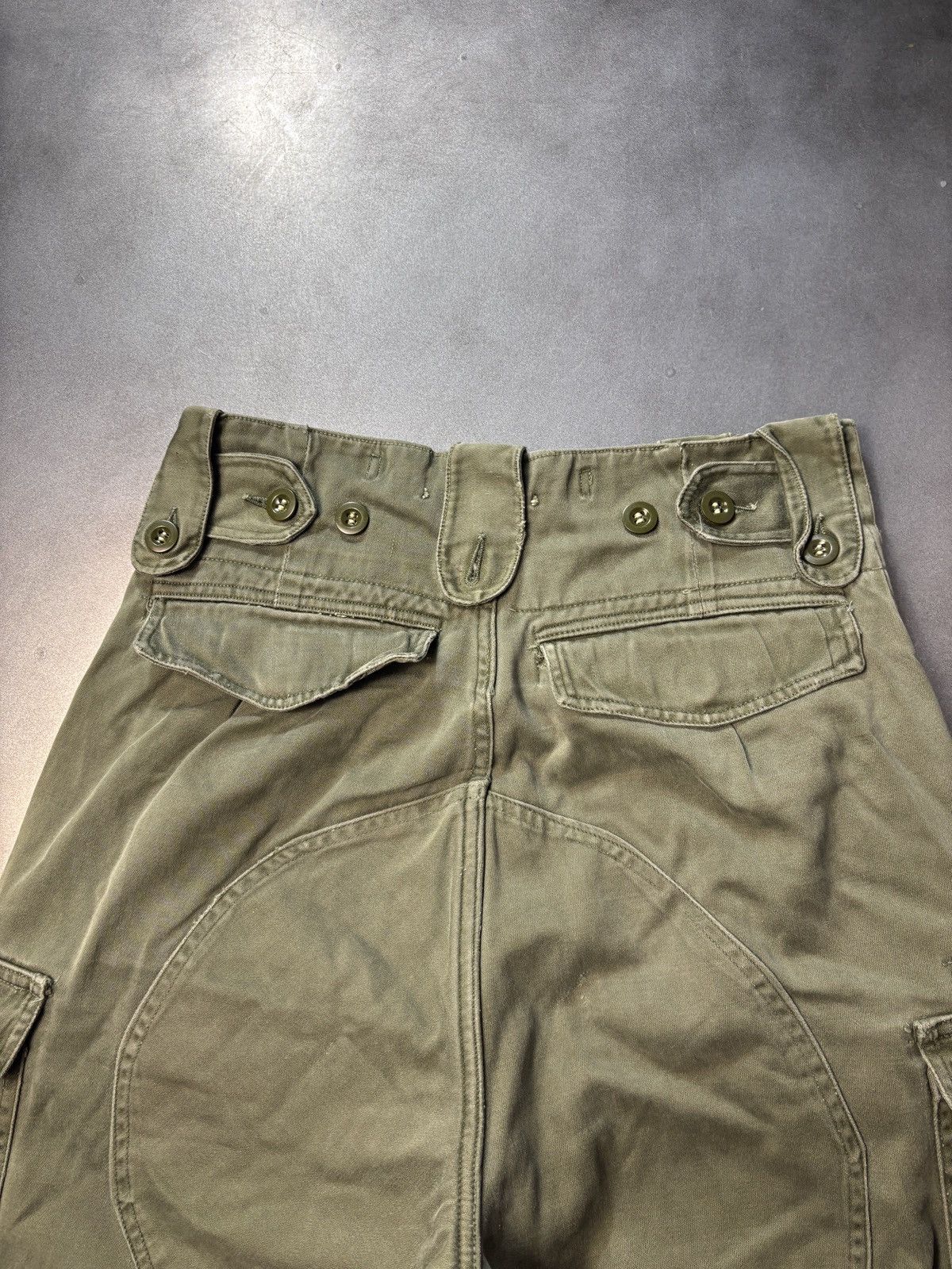 Vintage 1960s Vintage Dutch Military Cargo Shorts Heavy Duty Utility Size US 26 / EU 42 - 11 Thumbnail