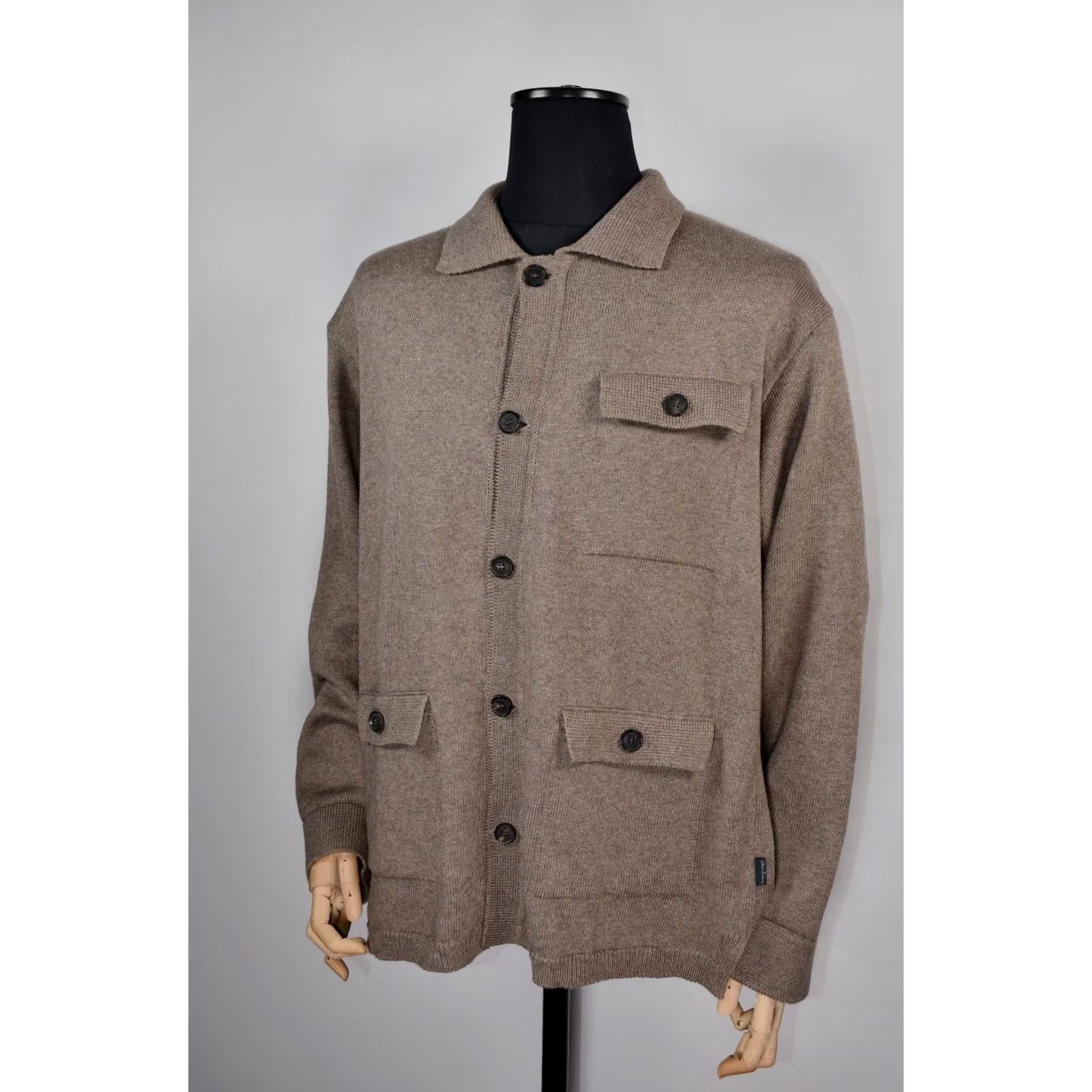Oliver Sweeney Oliver Sweeney Brecon Cardigan Cotton & Wool size XL Men Sweater Be beige Size US XL / EU 56 / 4 - 4 Thumbnail