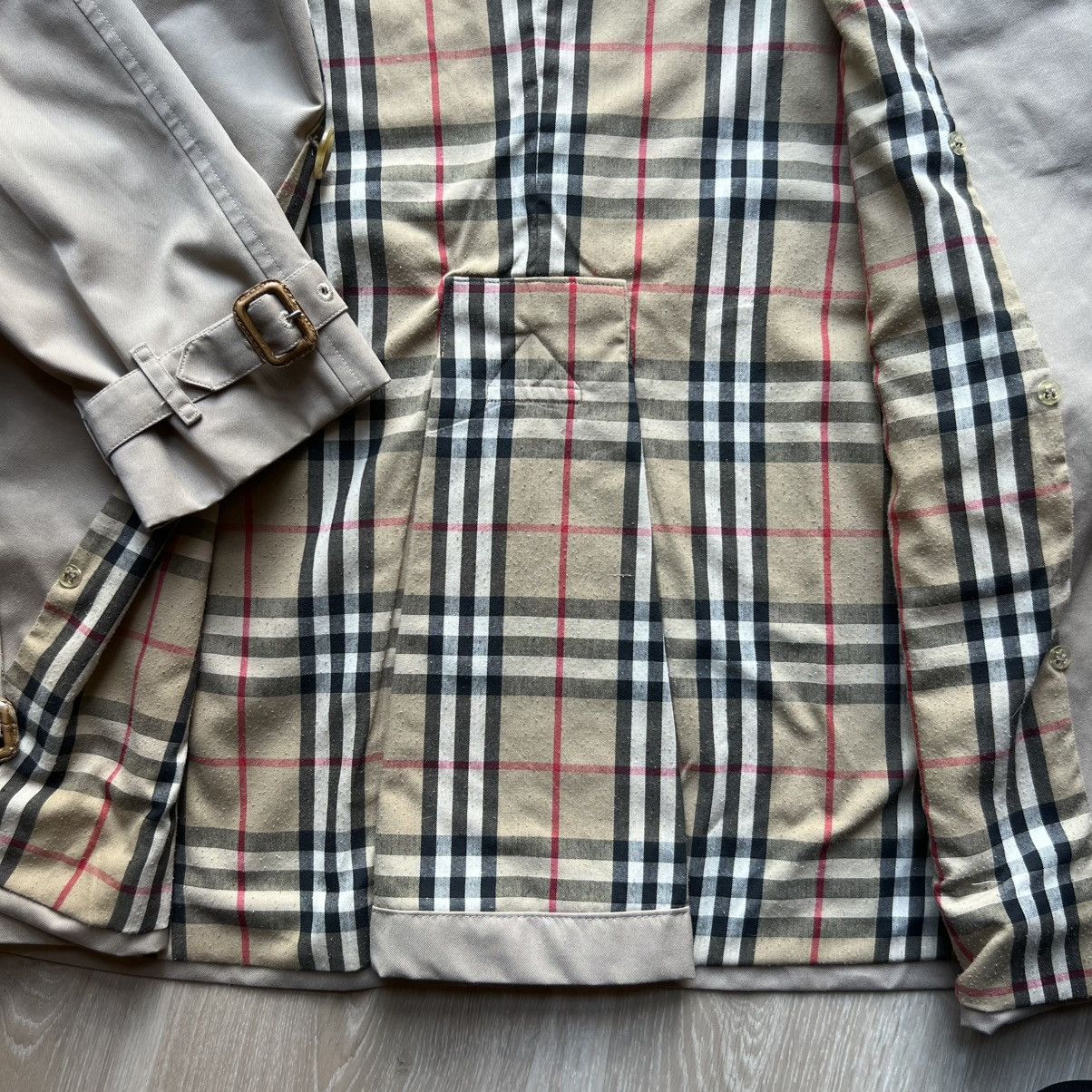 Burberry 80s 90s BurberryS Trench Coat Made in England Nova Check Size S / US 4 / IT 40 - 9 Thumbnail