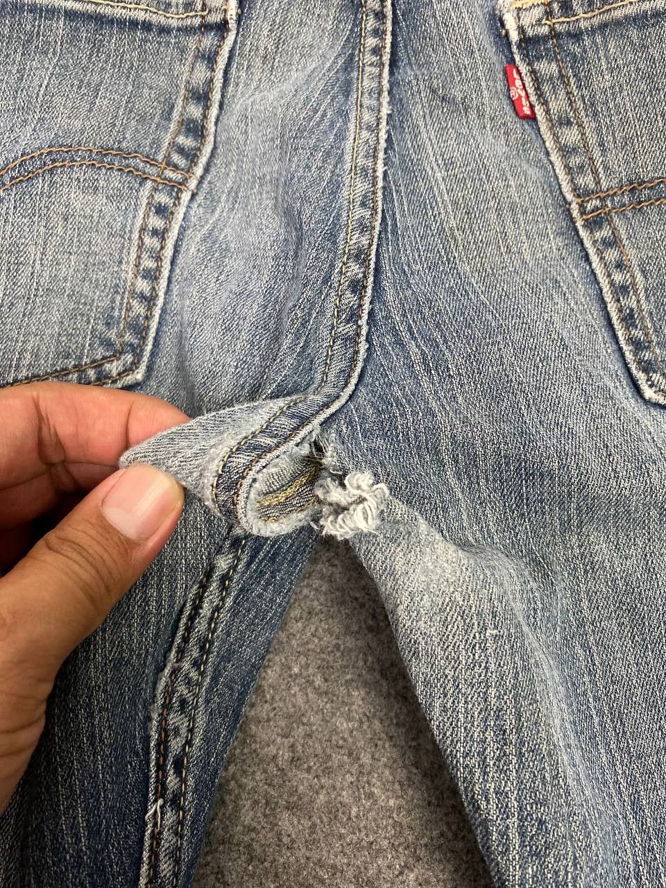Levi's vintage levis 514 distressed denim nice design Size US 35 - 4 Thumbnail