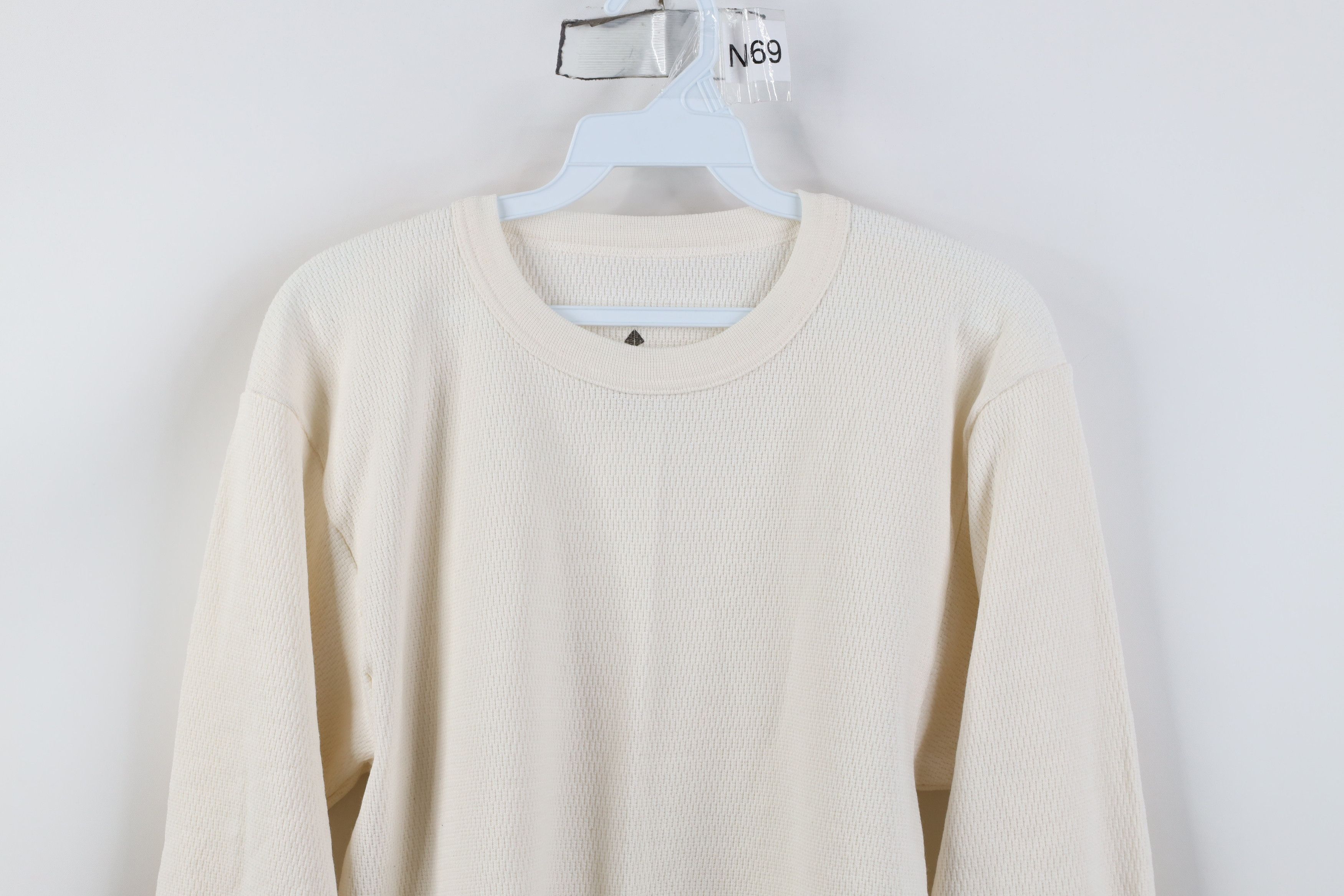 Vintage Vintage Y2K Streetwear Waffle Knit Long Sleeve T-Shirt Cream Size US XL / EU 56 / 4 - 2 Thumbnail