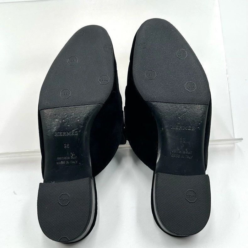 Hermes Hermes Black Velvet SlipOn Shoes-2506 Size US 6 / IT 36 - 6 Thumbnail