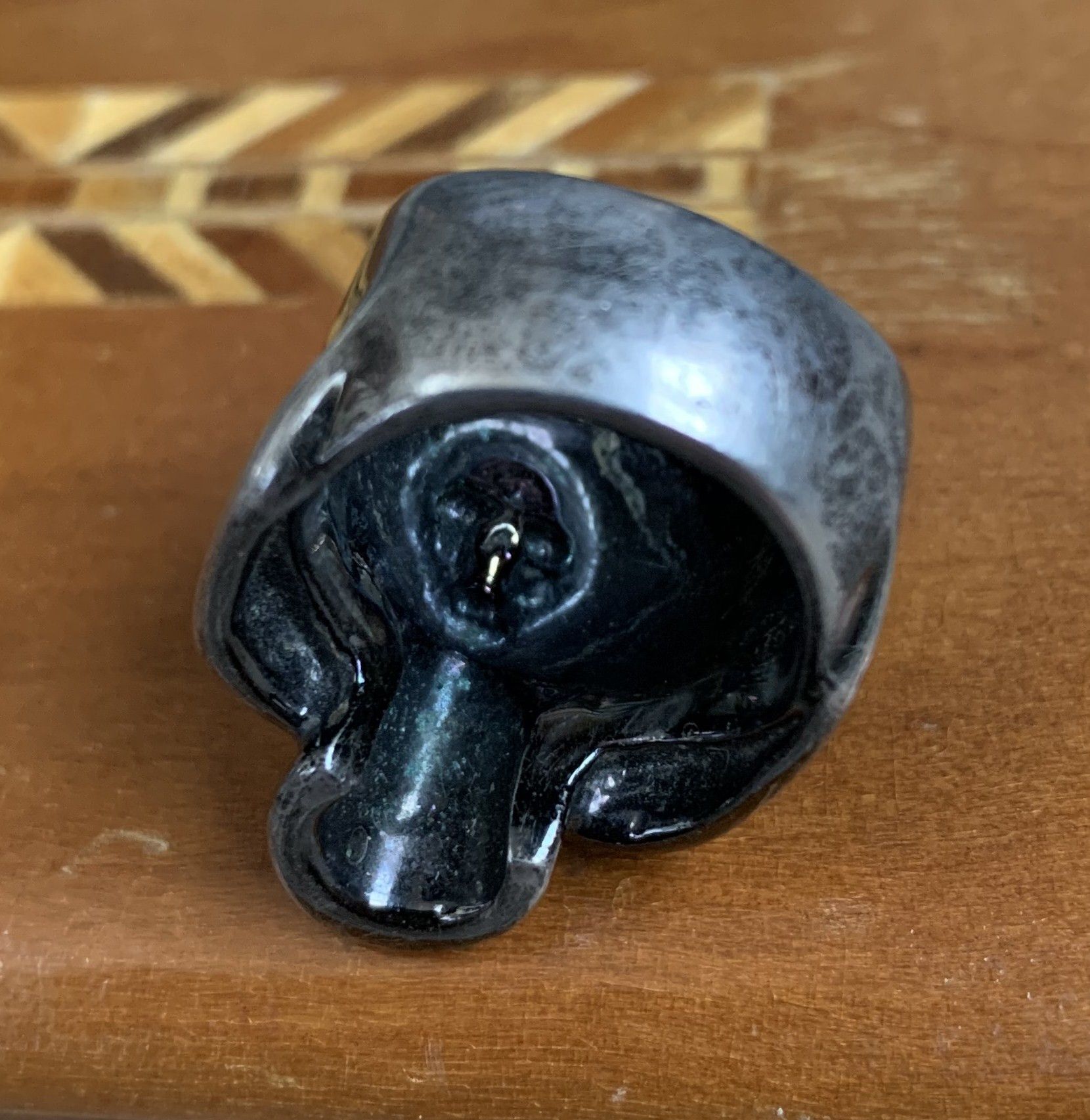 Number (N)ine SS01 Silver Skull Ring Size ONE SIZE - 8 Thumbnail