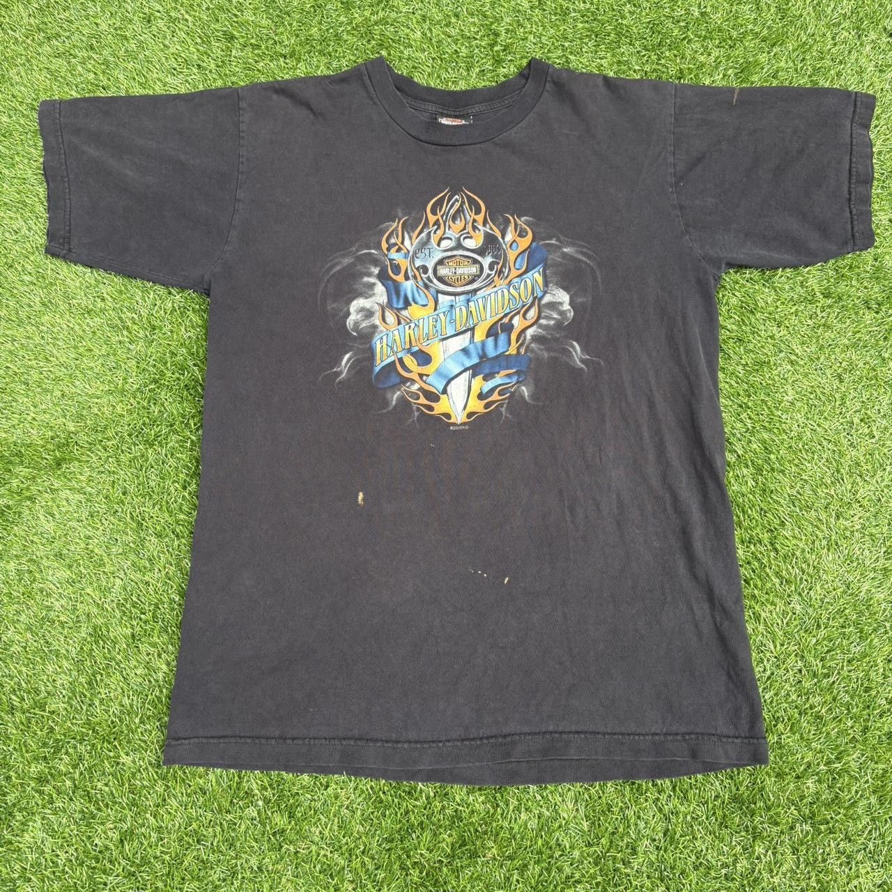 Harley Davidson Vintage Harley Davidson Chrome Hearts Dagger black shirt Size US L / EU 52-54 / 3 - 1 Thumbnail