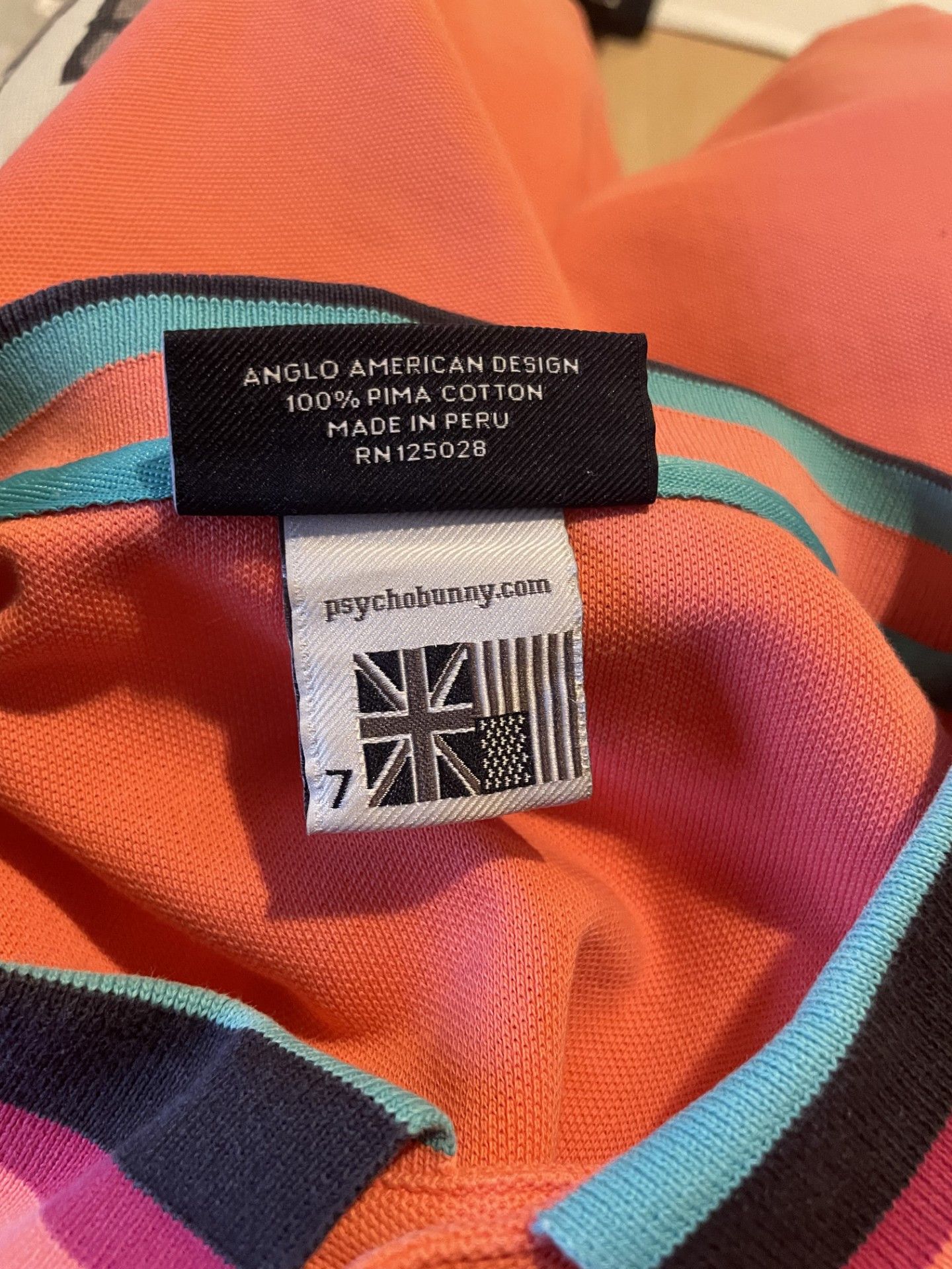 Psycho Bunny Psycho Bunny Polo Salmon Pink Size US XL / EU 56 / 4 - 3 Thumbnail
