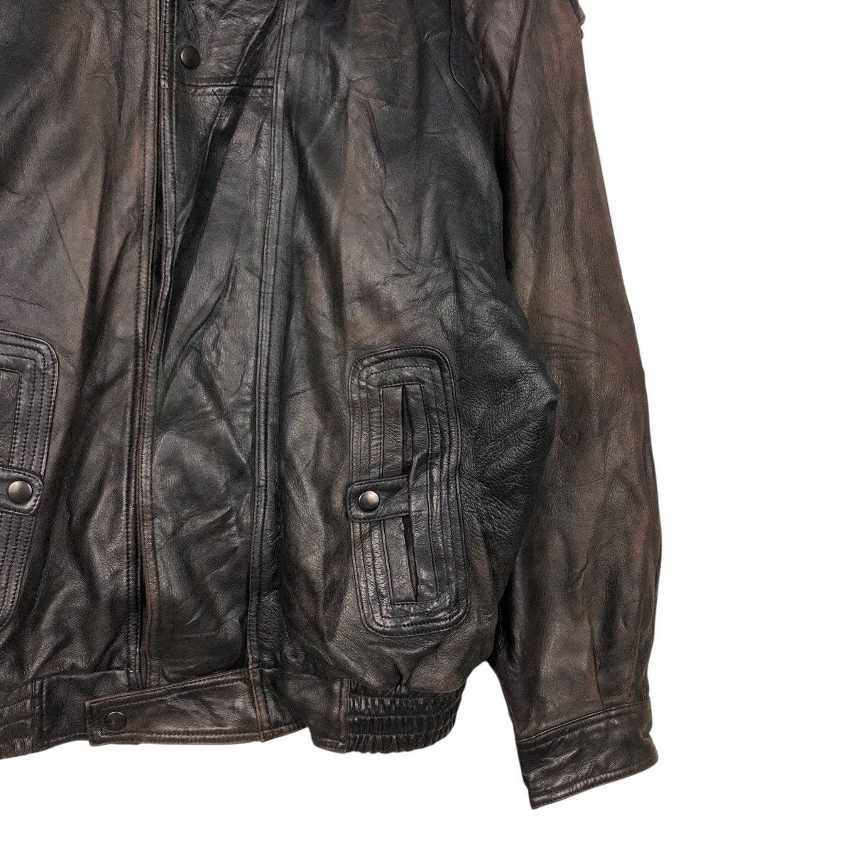 Vintage 📌Vintage Biker Leather Jacket Vivalini Aero Leather Design Size US L / EU 52-54 / 3 - 6 Thumbnail