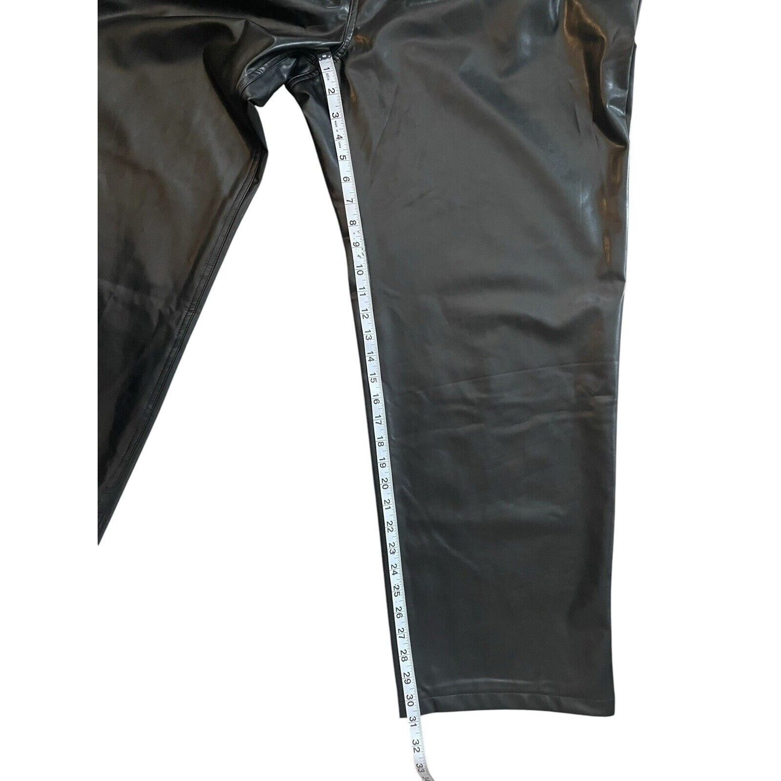 Abercrombie & Fitch Abercrombie & Fitch Pants Straight Vegan Leather 37 3XL Size 37" - 4 Thumbnail