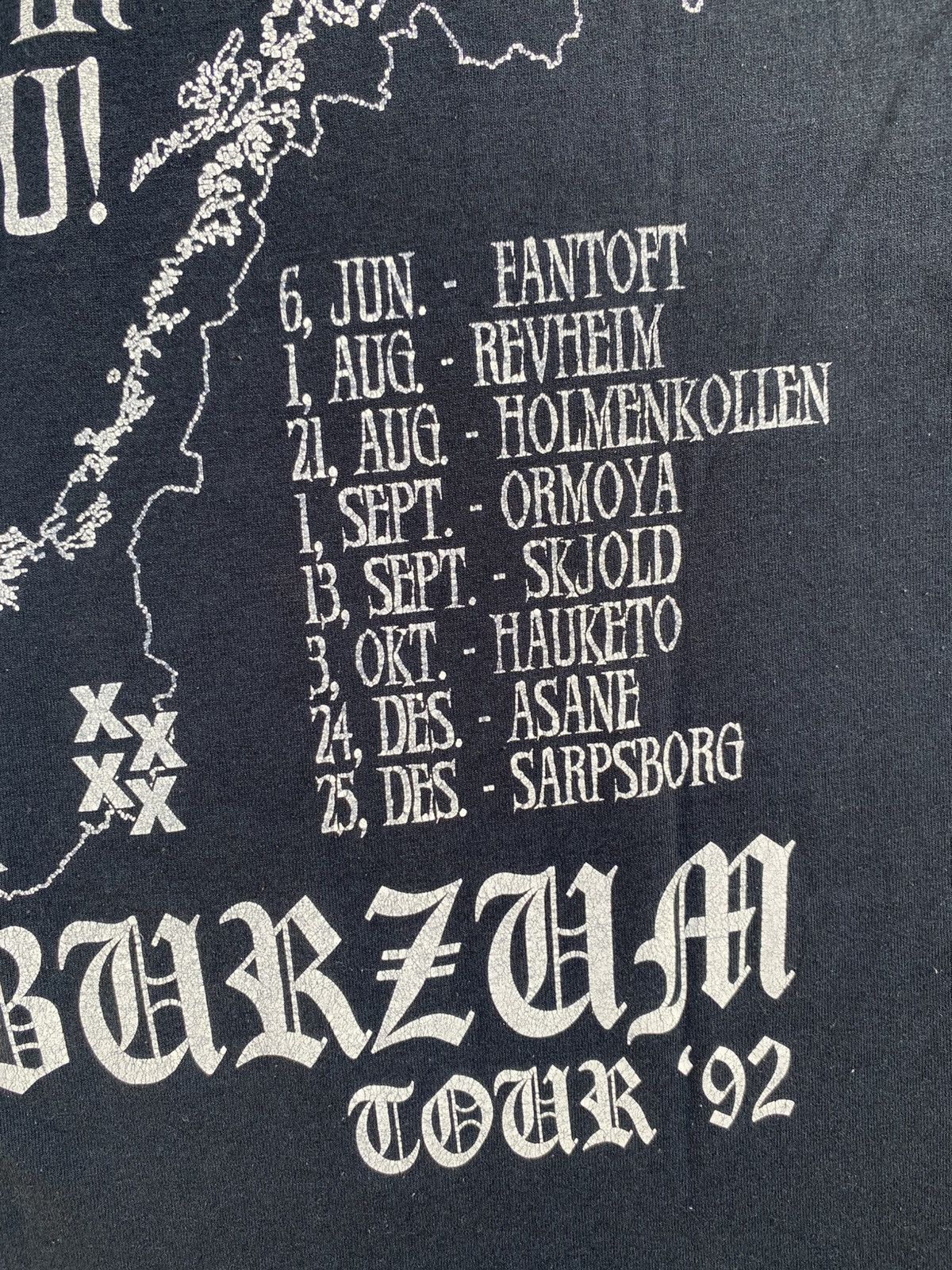 Band Tees Sick🔥Vintage Burzum Tour 1992 Black metal Band Tees Size US S / EU 44-46 / 1 - 9 Thumbnail