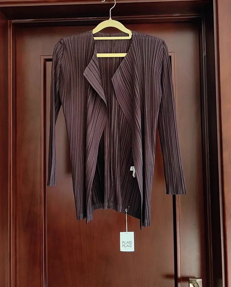 Issey Miyake Issey Miyake size:3 Coffee-colored pleated cotton soft car Size S / US 4 / IT 40 - 2 Thumbnail