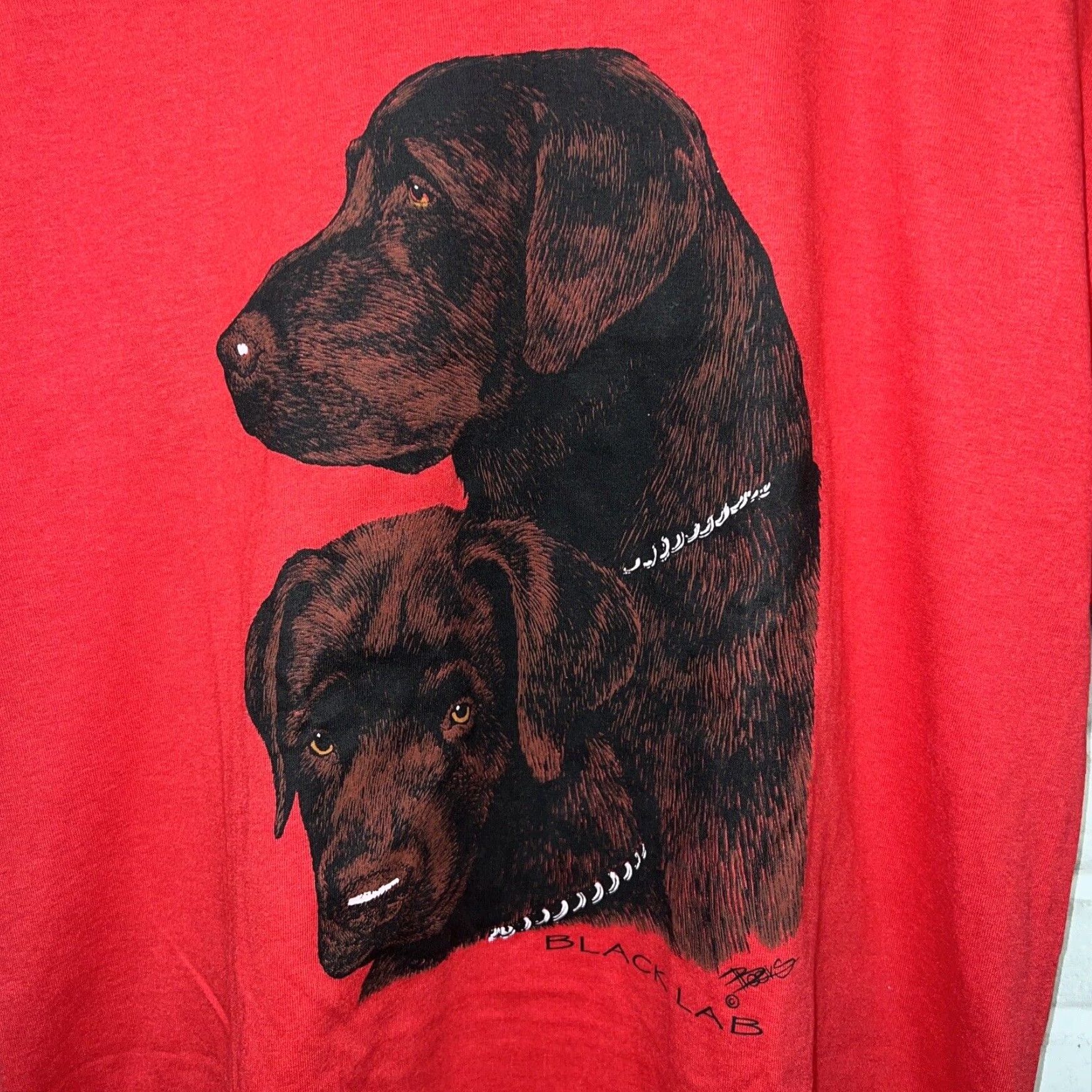 Vintage VINTAGE Cal Cru Stitch T-Shirt Mens Large Black Red Size US L / EU 52-54 / 3 - 2 Thumbnail