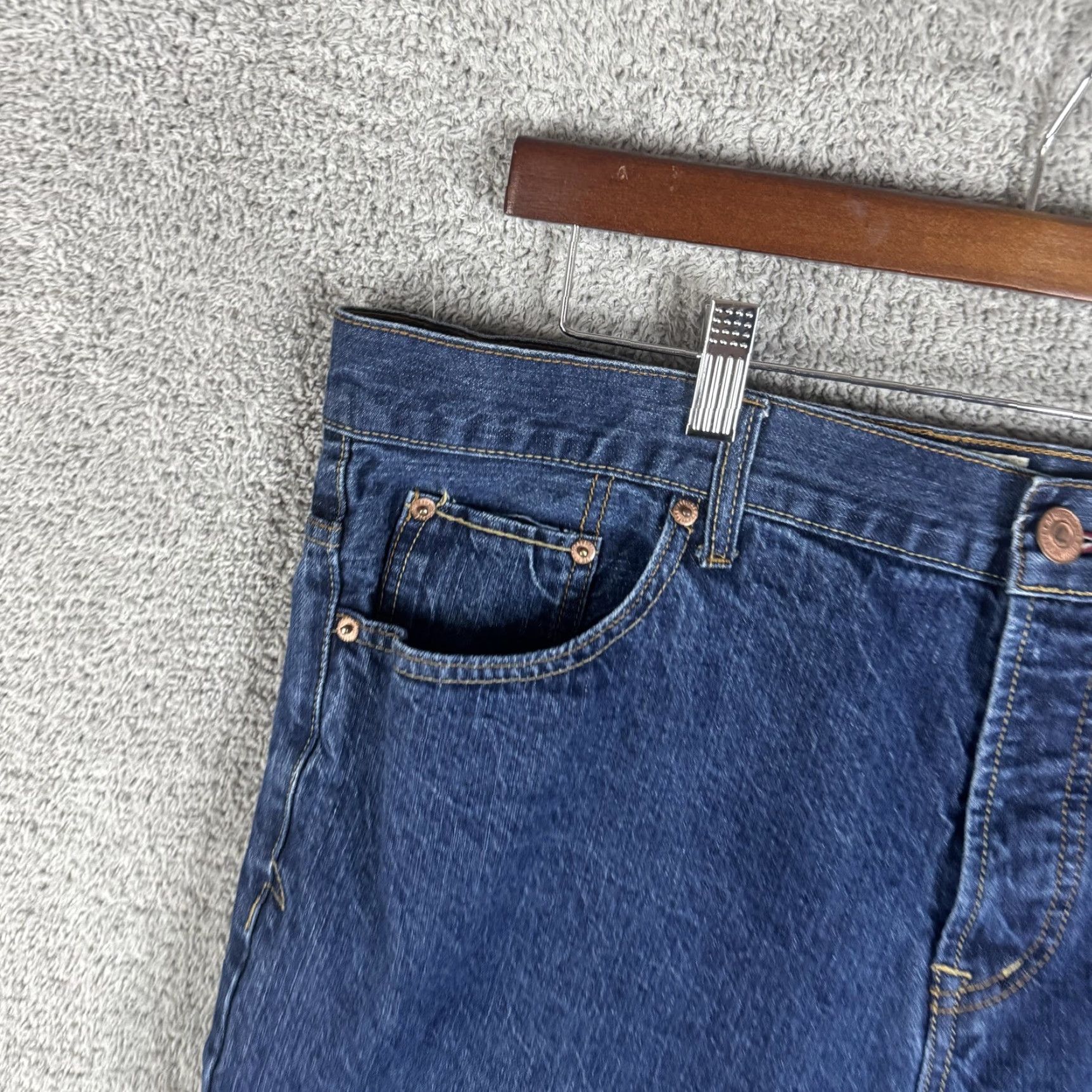 Aeropostale Aeropostale Jeans Mens Essex Straight Leg Blue Medium Wash 38x32 Denim Cotton Zip Pockets Vintage No Size US 38 / EU 54 - 2 Thumbnail