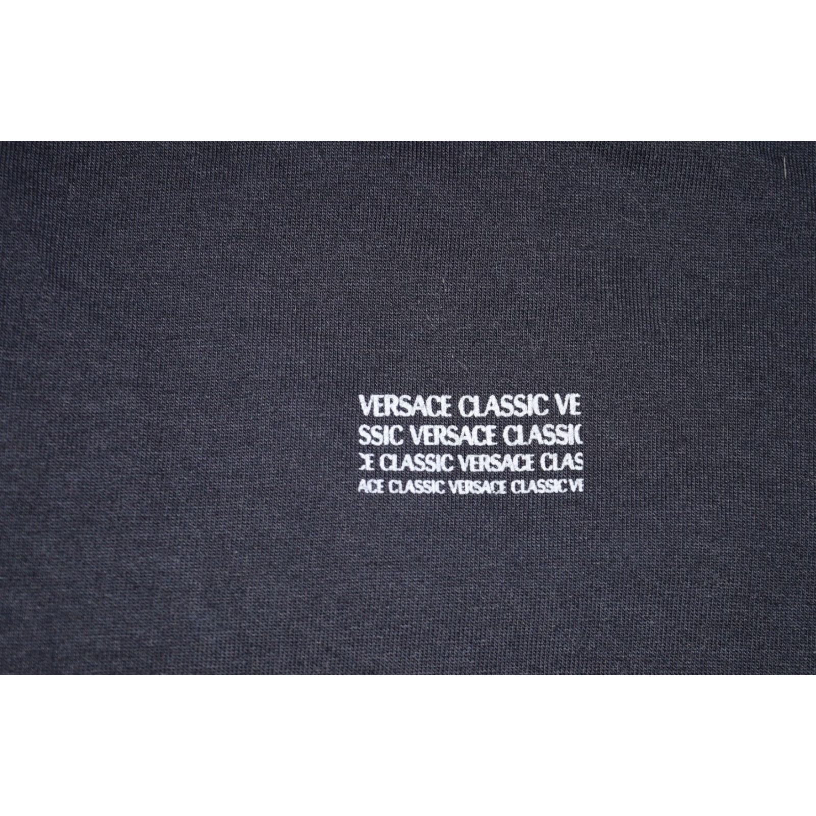 Versace VINTAGE VERSACE CLASSIC 1/4 ZIP POLO SHIRT NAVY BLUE LARGE 100% COTTON 80s 90s MENS Size US L / EU 52-54 / 3 - 2 Thumbnail