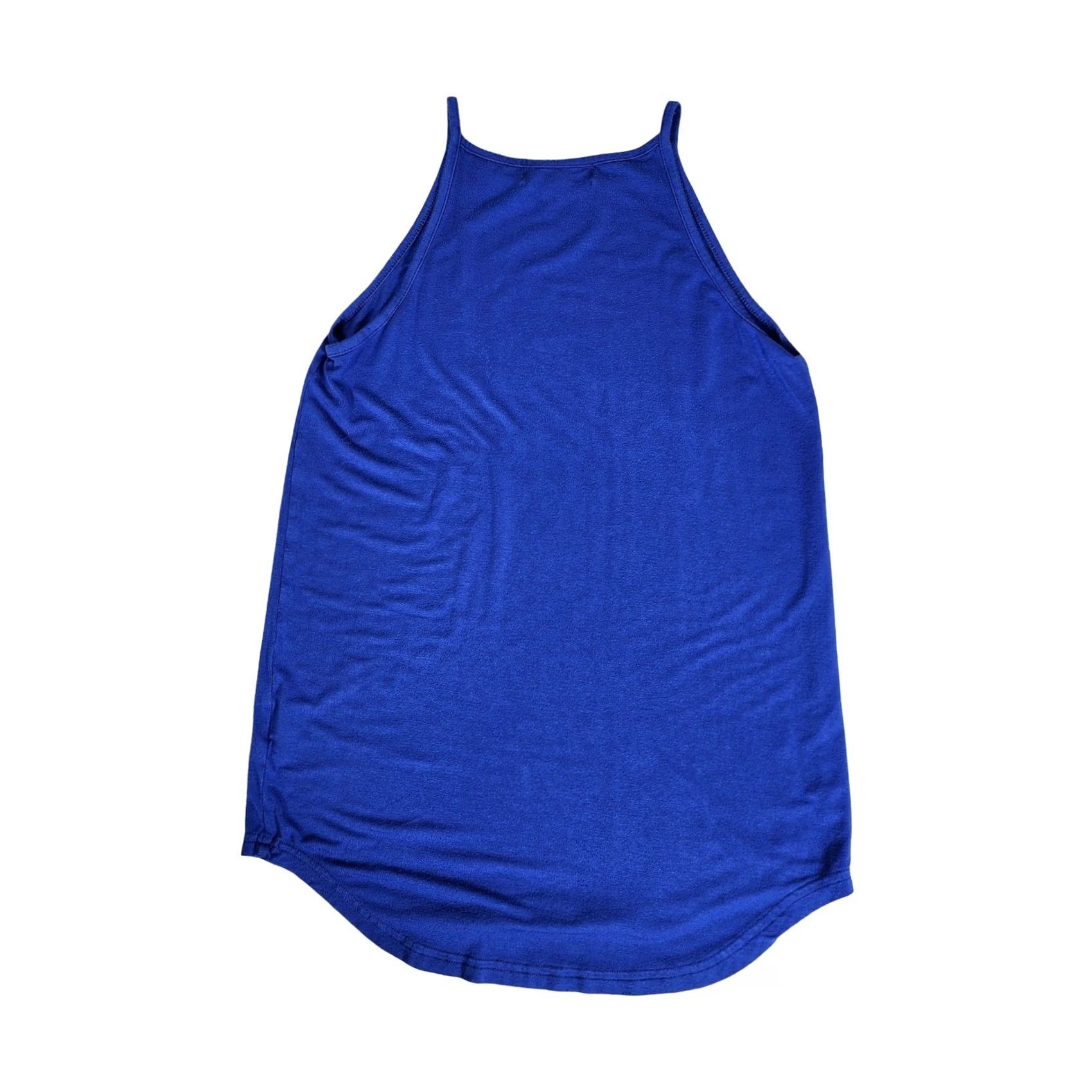 Vintage LouKeith Womens Halter Tank Top Royal Blue High Neck Sleeveless Cotton Spandex XS Slim Casual Summer Size XL / US 12-14 / IT 48-50 - 6 Thumbnail