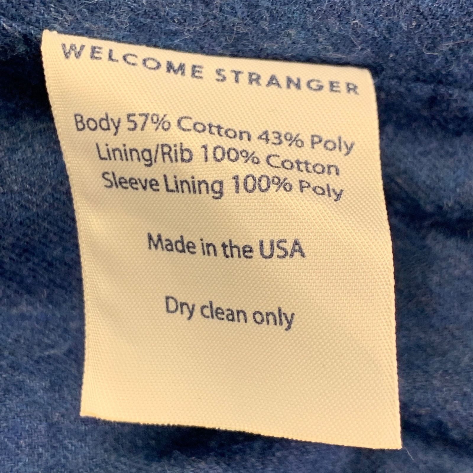 Welcome Stranger WELCOME STRANGER Size L Black Cotton Blend Zip Up Jacket Size US L / EU 52-54 / 3 - 6 Thumbnail