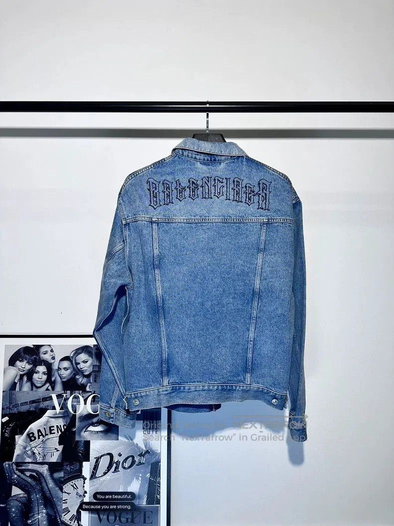 Balenciaga Balenciaga Back Sanskrit Denim Jacket. Size US XS / EU 42 / 0 - 2 Thumbnail