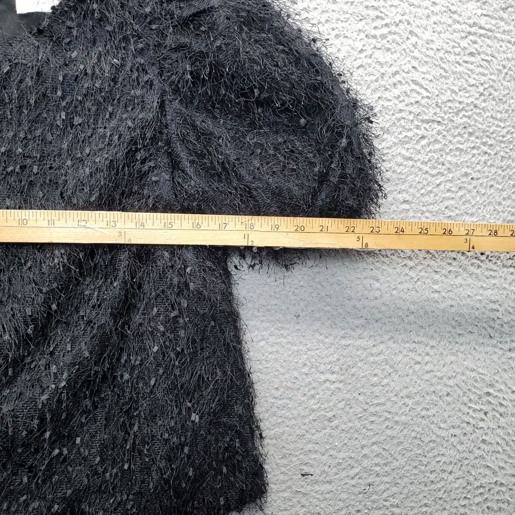 Vintage Hyacinth House Top Womens Small Black Fringe Eyelash Knit Short Sleeve Shirt Size S / US 4 / IT 40 - 4 Thumbnail