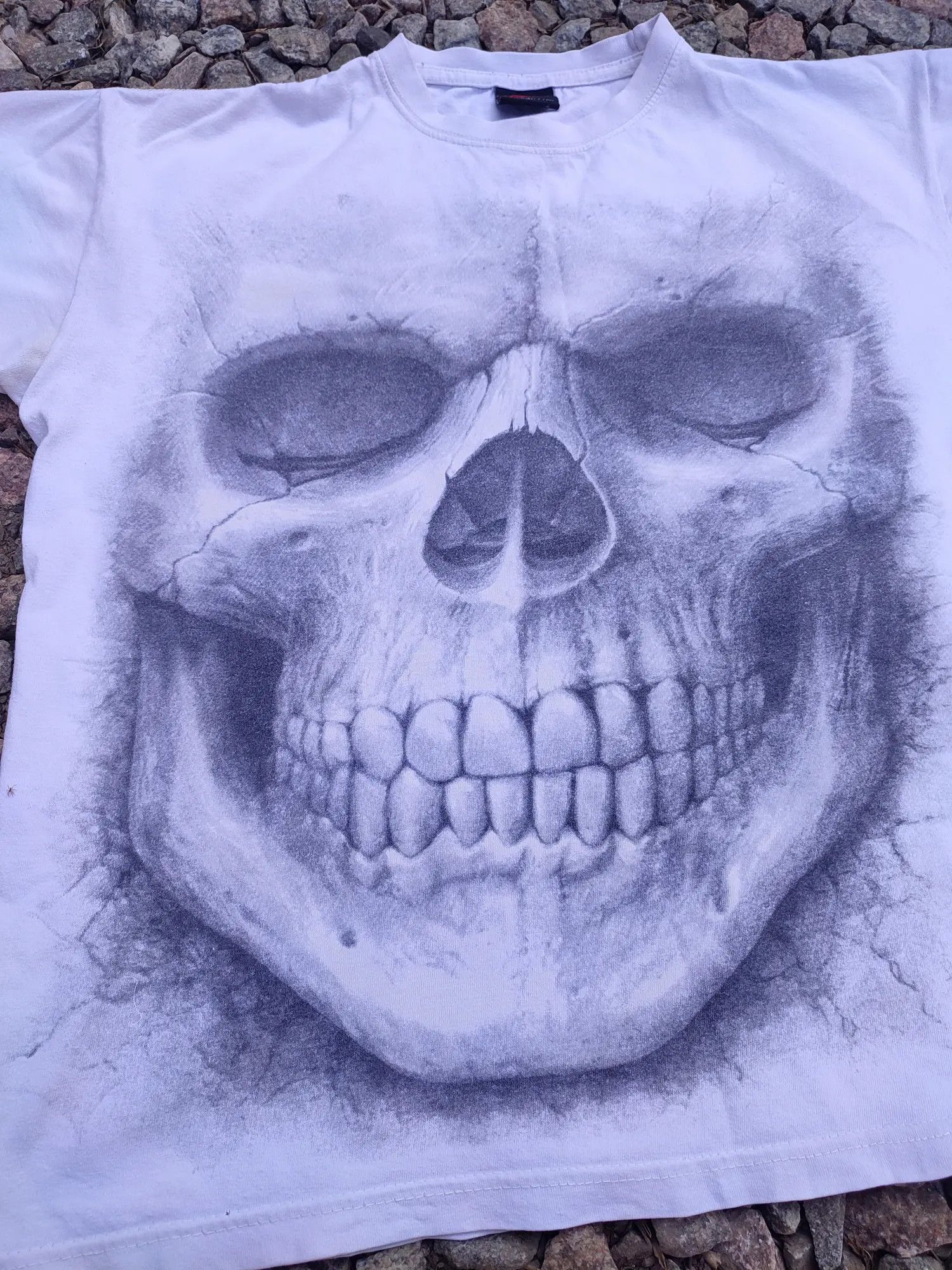 Affliction 💀Vintage Skull tattoo spiral metal t-shirt Size US M / EU 48-50 / 2 - 4 Thumbnail