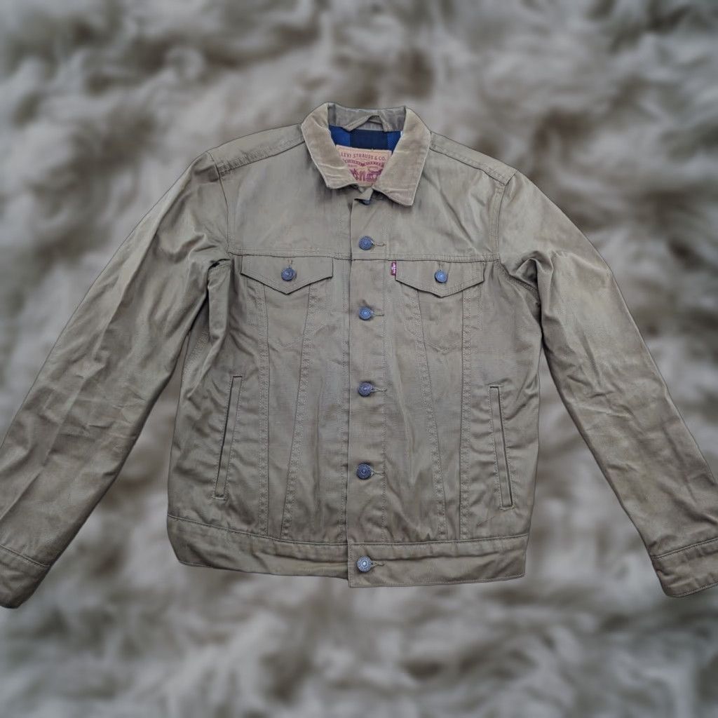 Levi's VINTAGE Levi's Mens Trucker Tan Jacket Small Beige Jacket Mens Beig Size US S / EU 44-46 / 1 - 1 Thumbnail