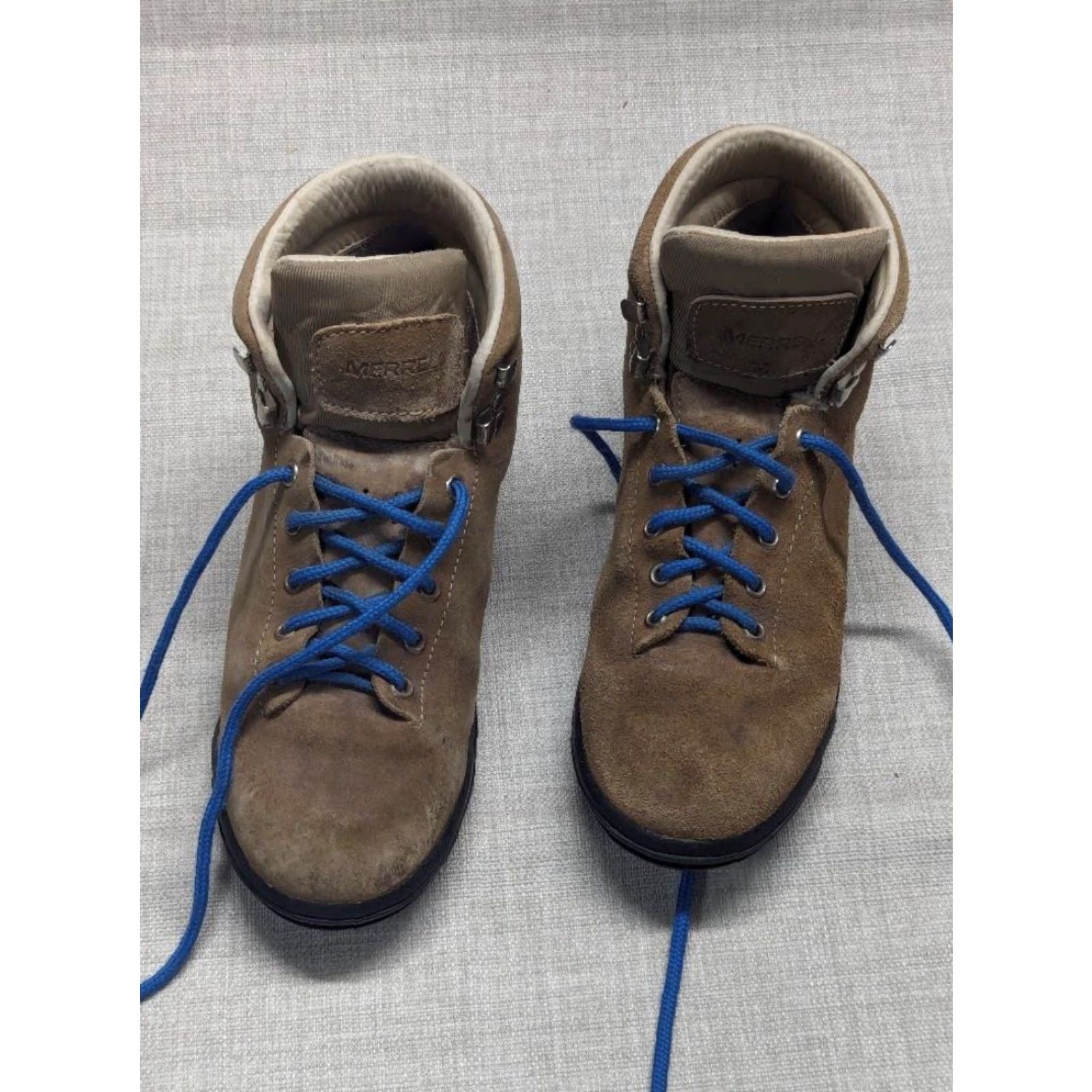 Merrell Merrell mens ITALY brown leather HIKING mountaineering boots 7.5 M Vibram leather Size US 8 / EU 41 - 3 Thumbnail