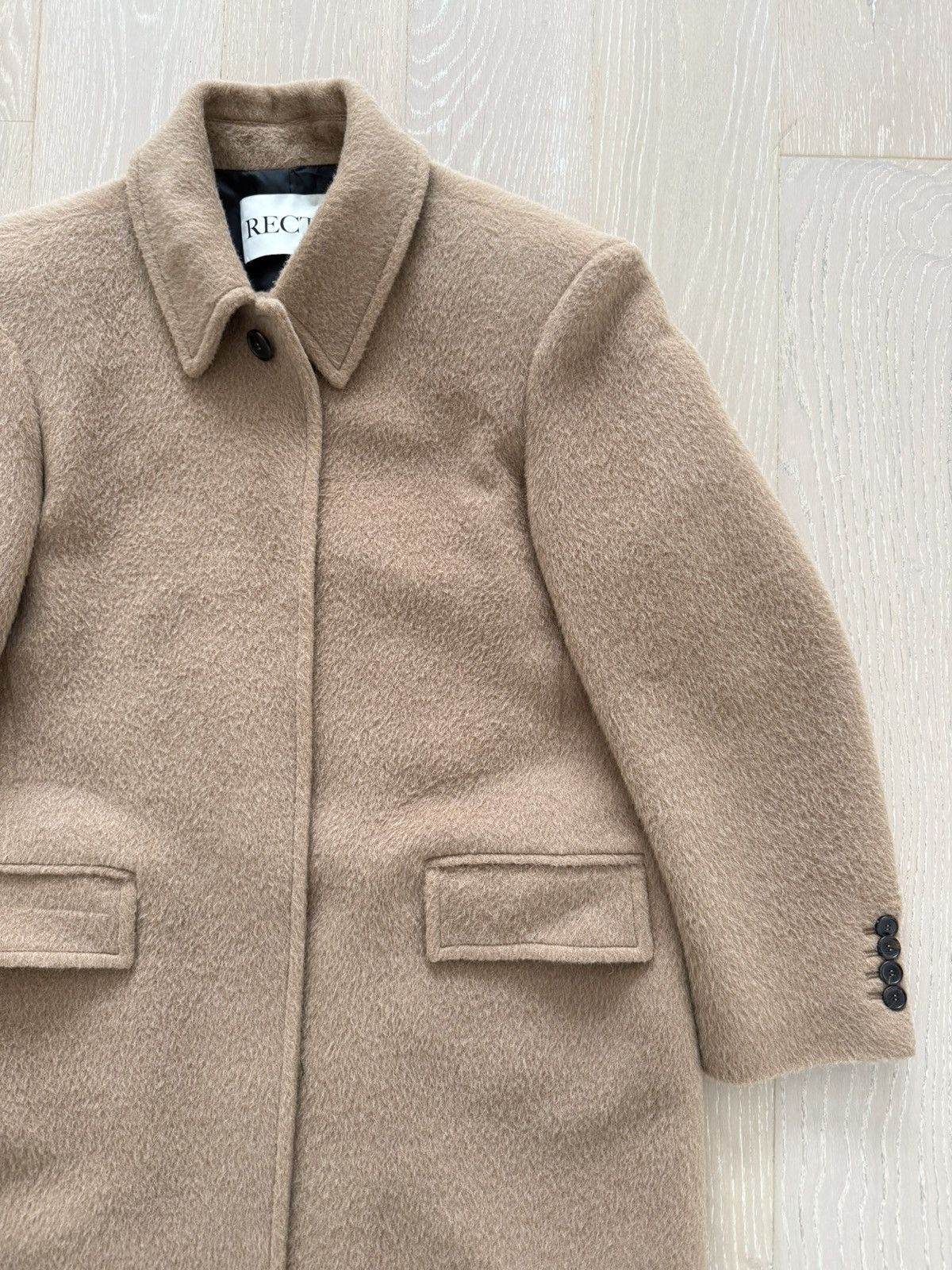 RECTO Recto Men’s Padded Shoulder Camel Wool Coat Size US S / EU 44-46 / 1 - 3 Thumbnail
