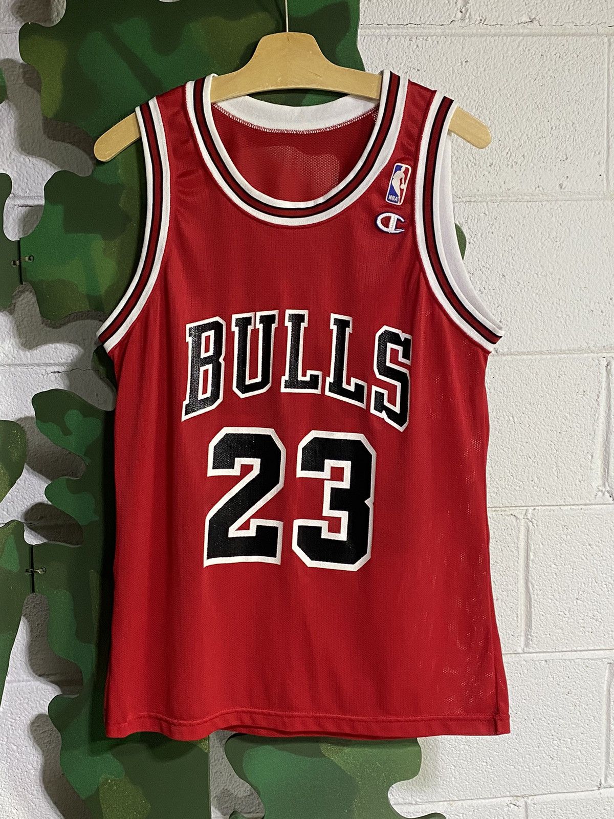 NBA × Vintage Bootleg Bulls MJ Champion (sz no tag- fits a Small) Size US S / EU 44-46 / 1 - 1 Thumbnail