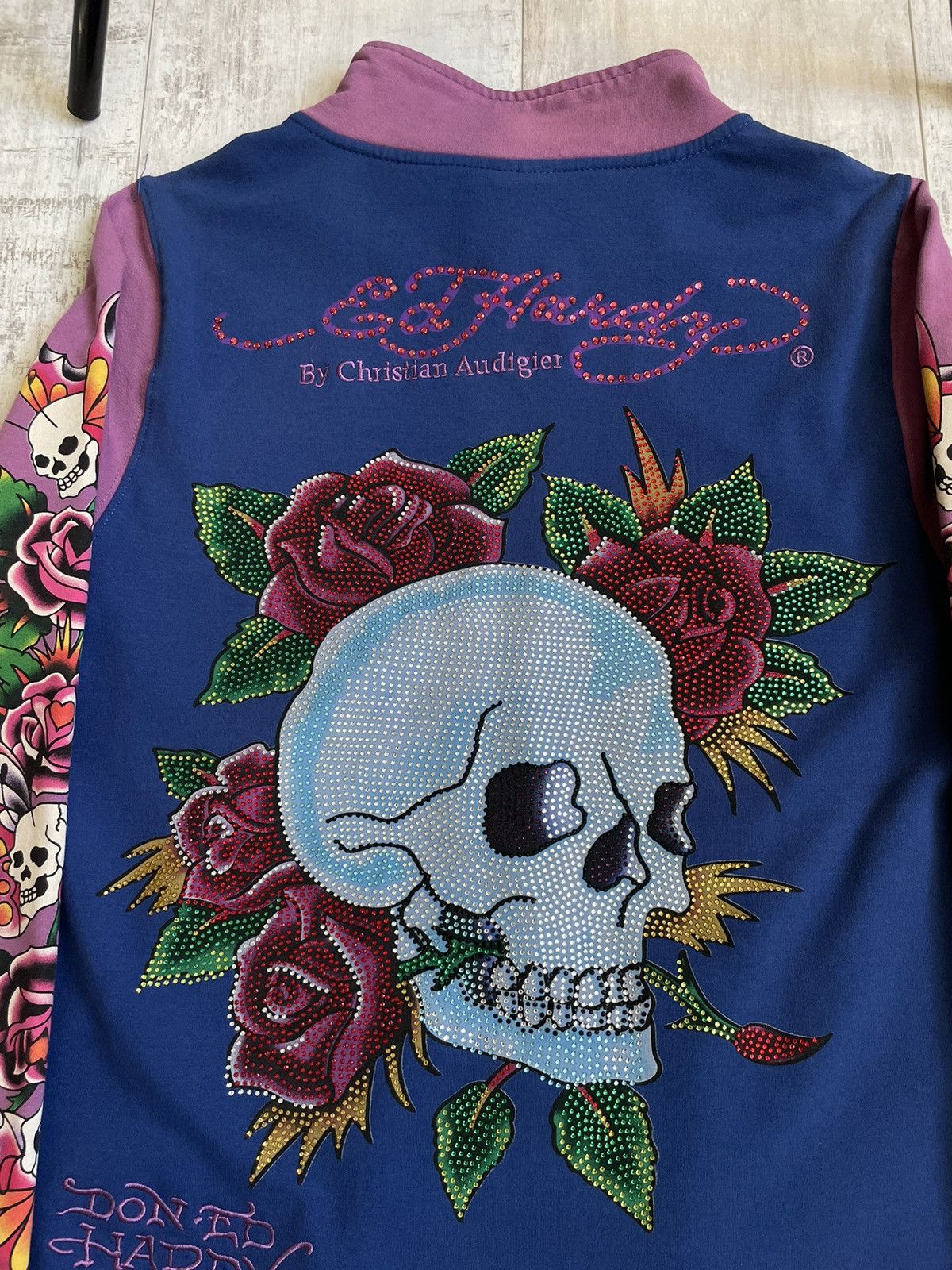 Ed Hardy Vintage Y2K Ed Hardy By Christian Audigier 00’s Zip Sweater Size XL / US 12-14 / IT 48-50 - 3 Thumbnail