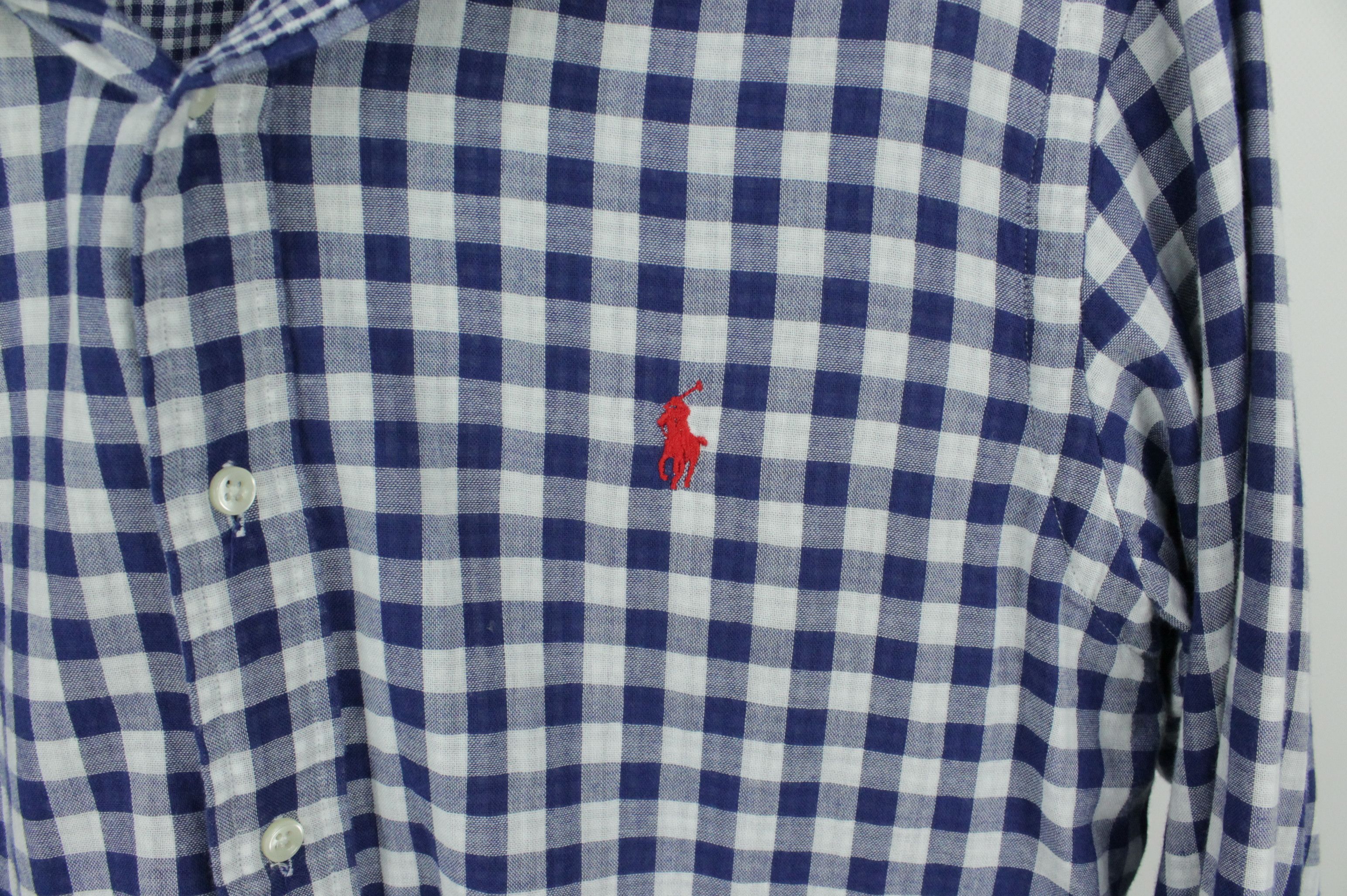 Polo Ralph Lauren × Ralph Lauren Polo Ralph Lauren Blue Checked Light Flannel Shirt Men's Size US M / EU 48-50 / 2 - 4 Thumbnail