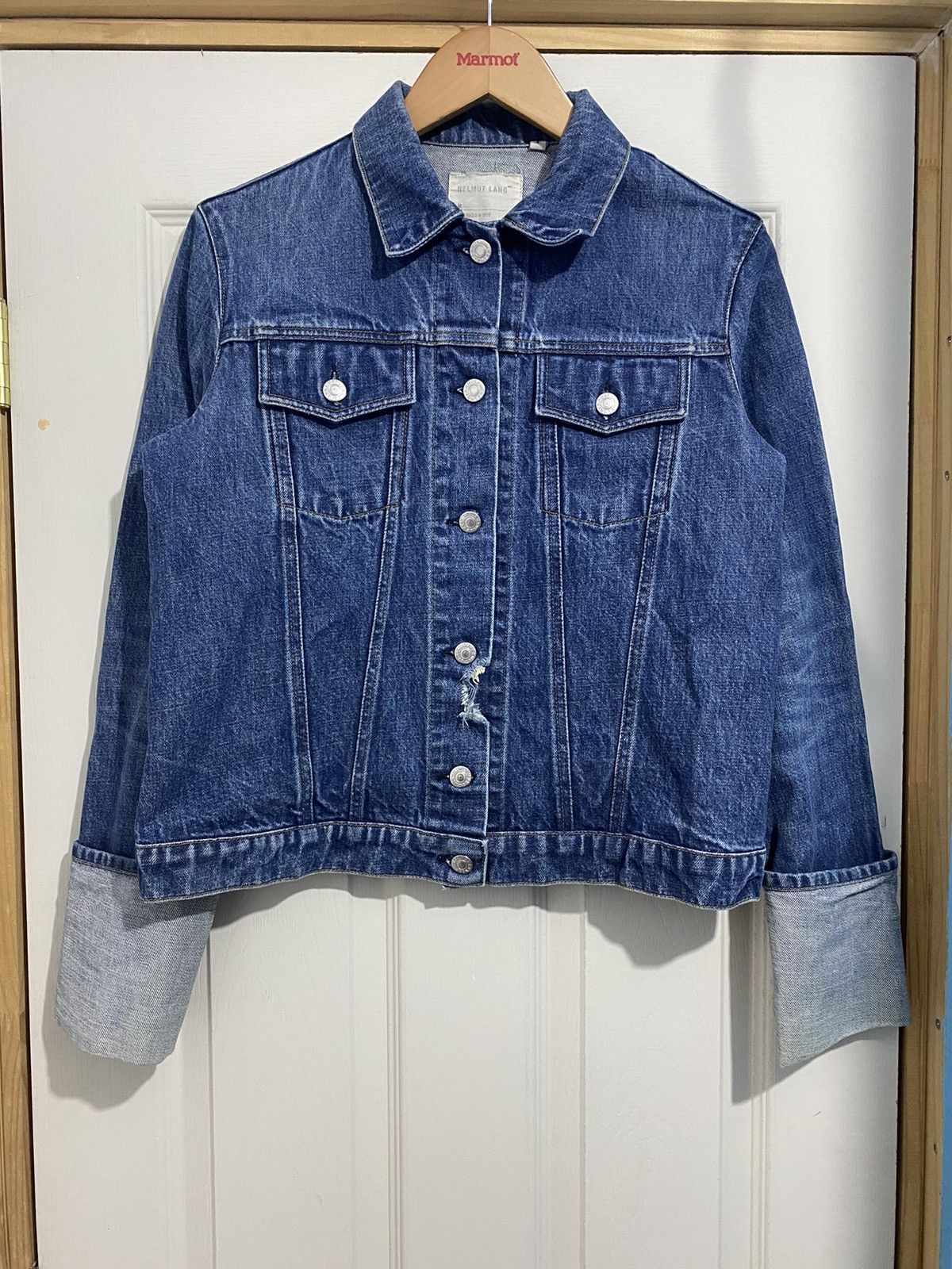 image of Archival Clothing x Helmut Lang Archive Helmut Lang Denim Jacket 1999’ Size 44 in Blue, Men's