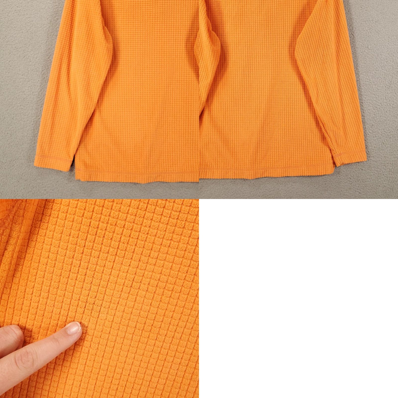 Vintage Southern Marsh Mens Sweater Small Orange Camo Trim Waffle Knit 1/4 Zip Pullover Size US S / EU 44-46 / 1 - 9 Thumbnail